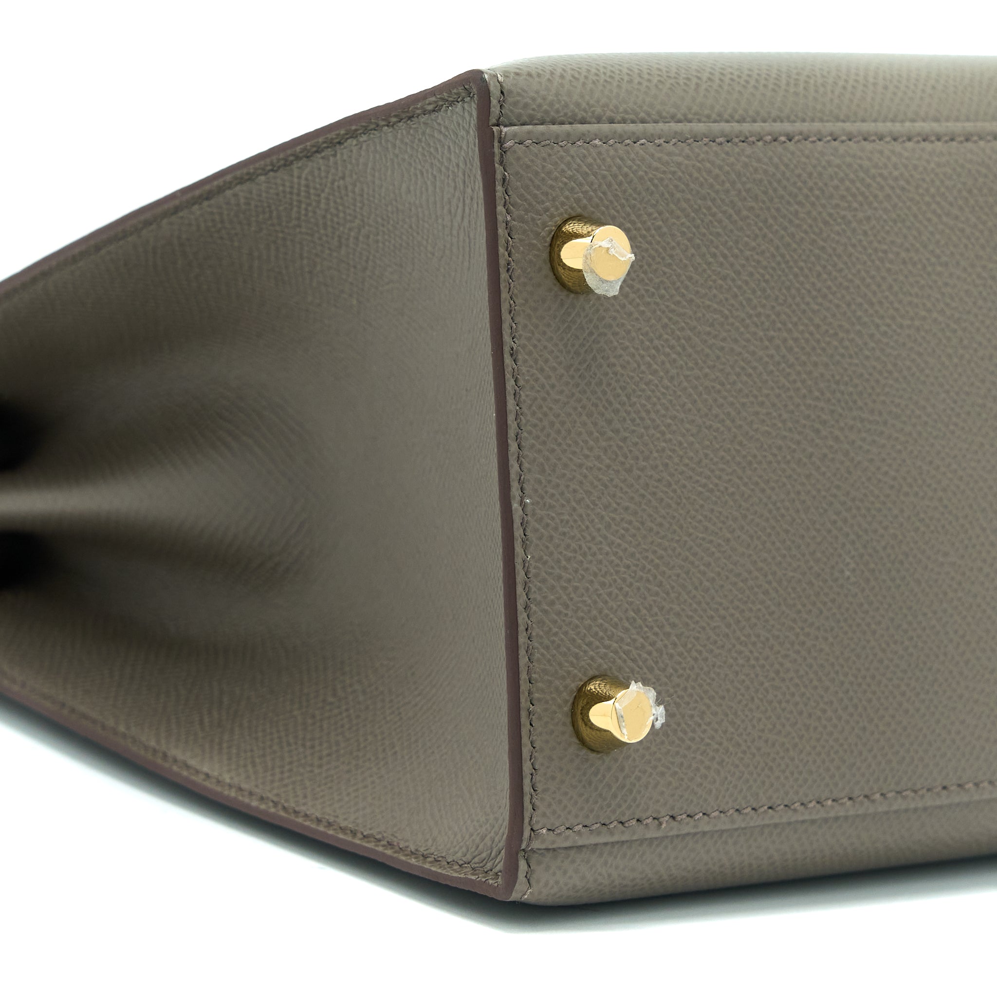 HERMES KELLY 28 SELLIER EPSOM 8F GRIS ETAIN GHW