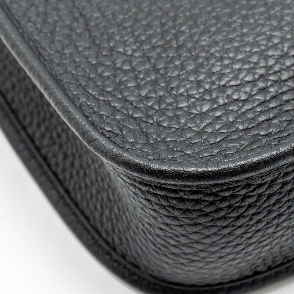 HERMES MINI EVELYNE CLEMENCE BLACK WITH BLACK/EBENE STRAP GHW