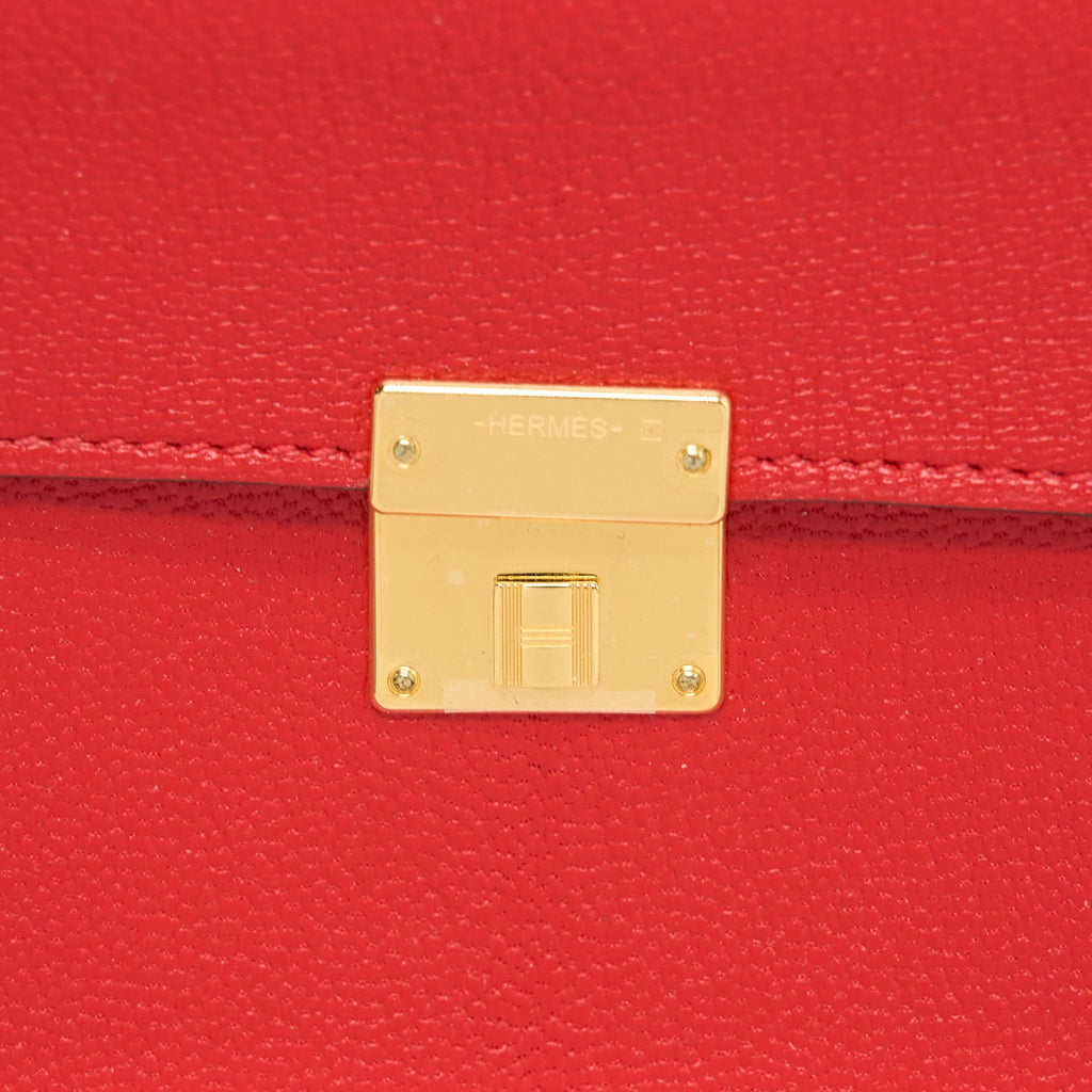 HERMES CLIC 16 WALLET MYSORE RED GHW