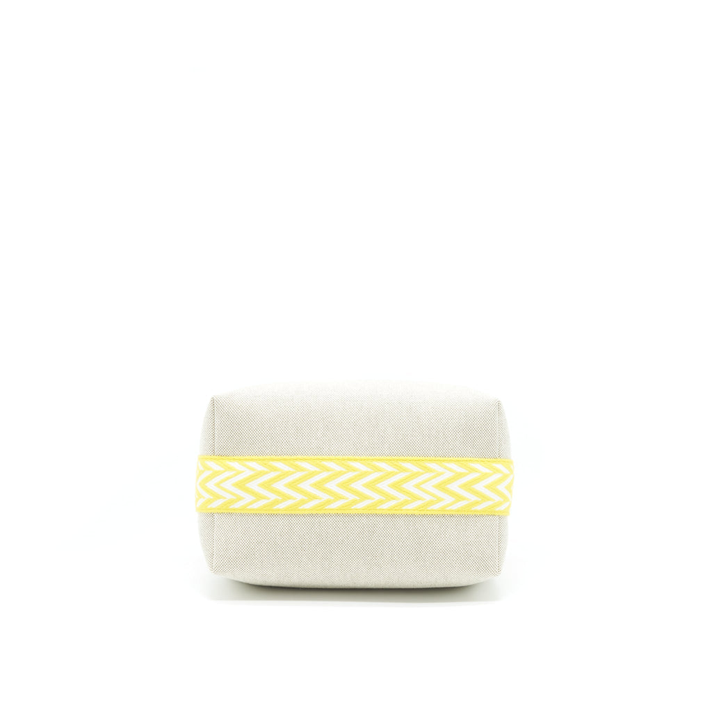 HERMES TROUSSE DE TOILETTE BRAD A BRAC PM JAUNE CITRON