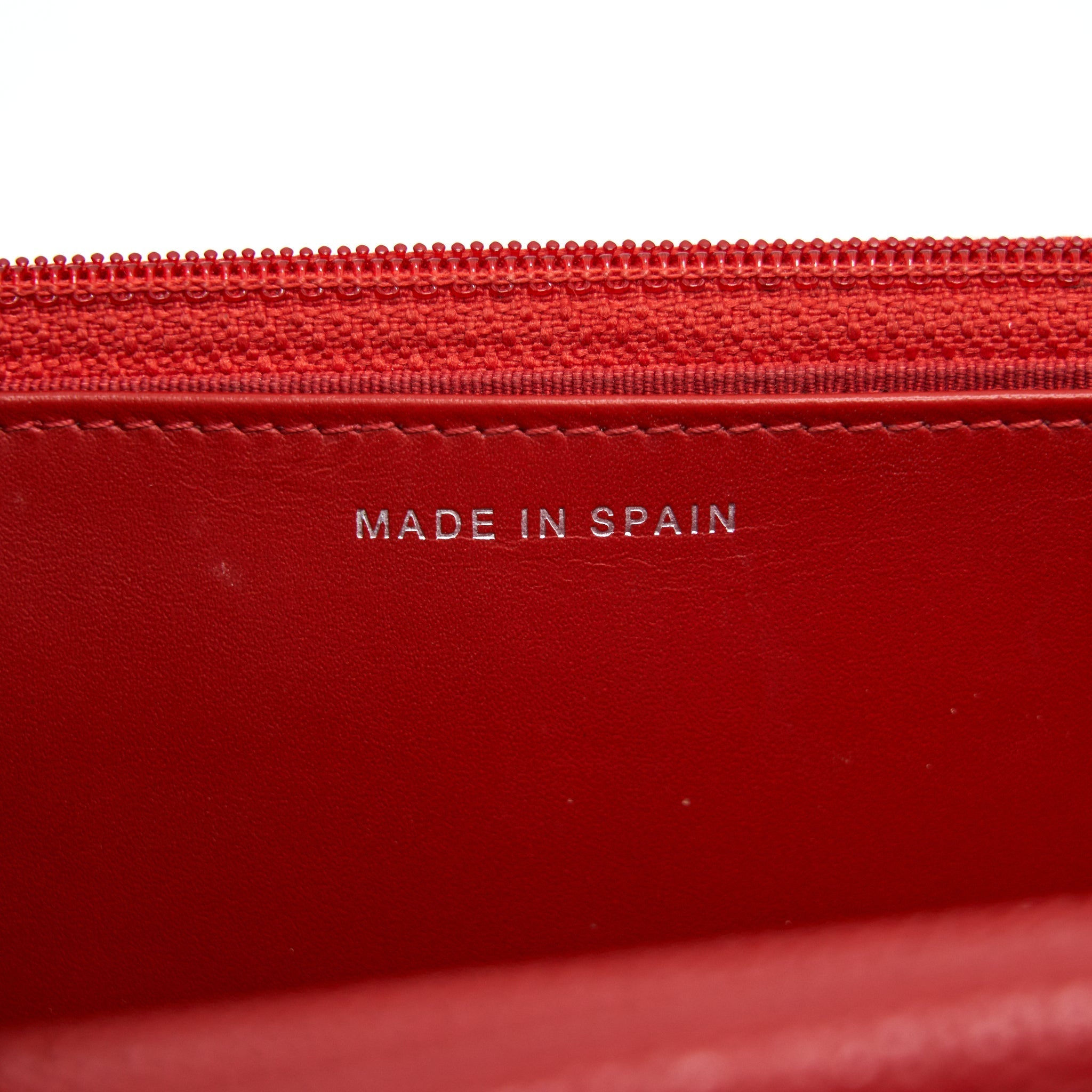CHANEL WALLET ON CHAIN CAVIAR RED WITH SHW SERIAL 18