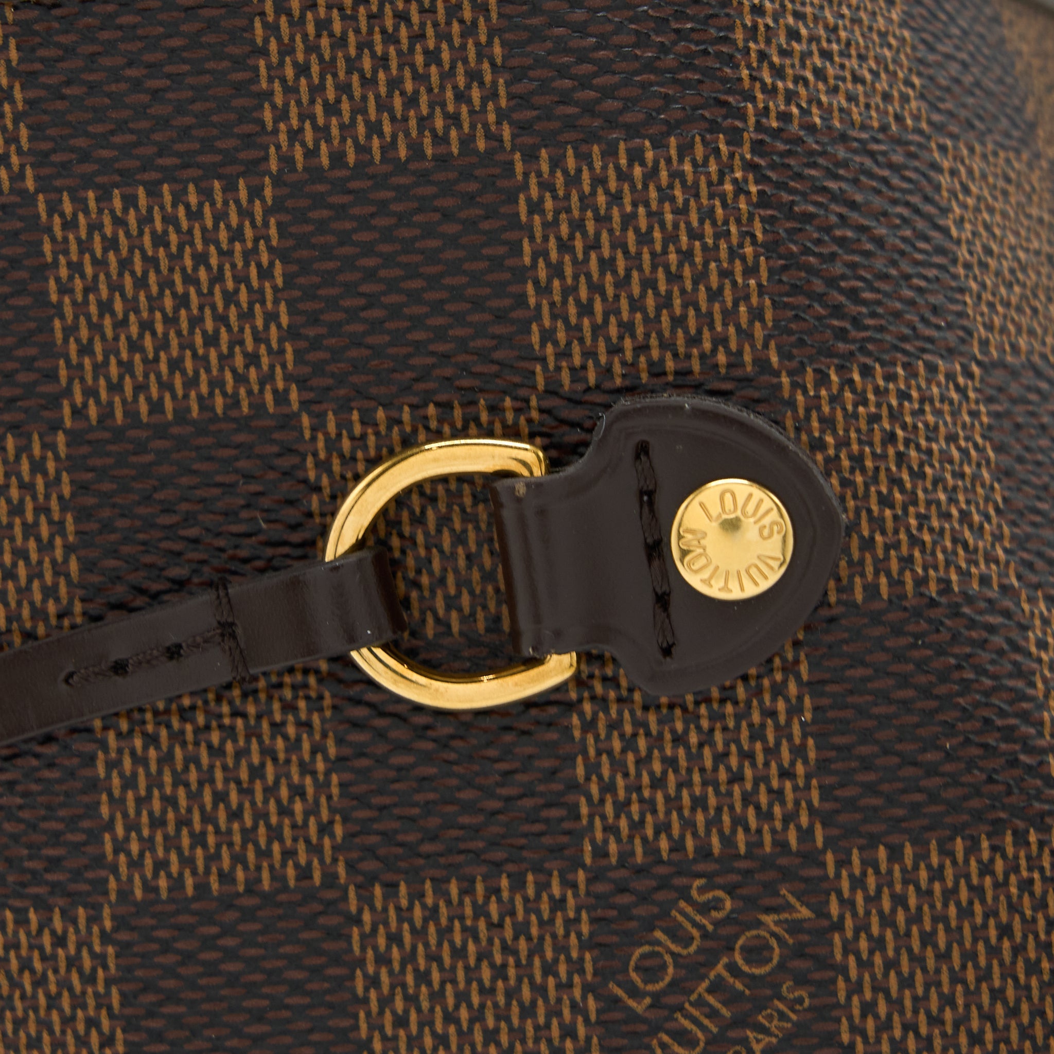 LOUIS VUITTON NEVERFULL MM DAMIER EBENE/PINK GHW