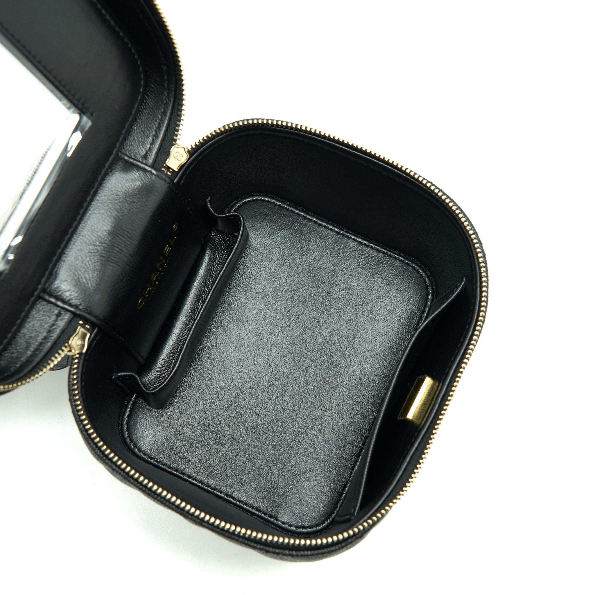 CHANEL 22S TOP HANDLE VANITY CAVIAR BLACK LGHW (MICROCHIP)