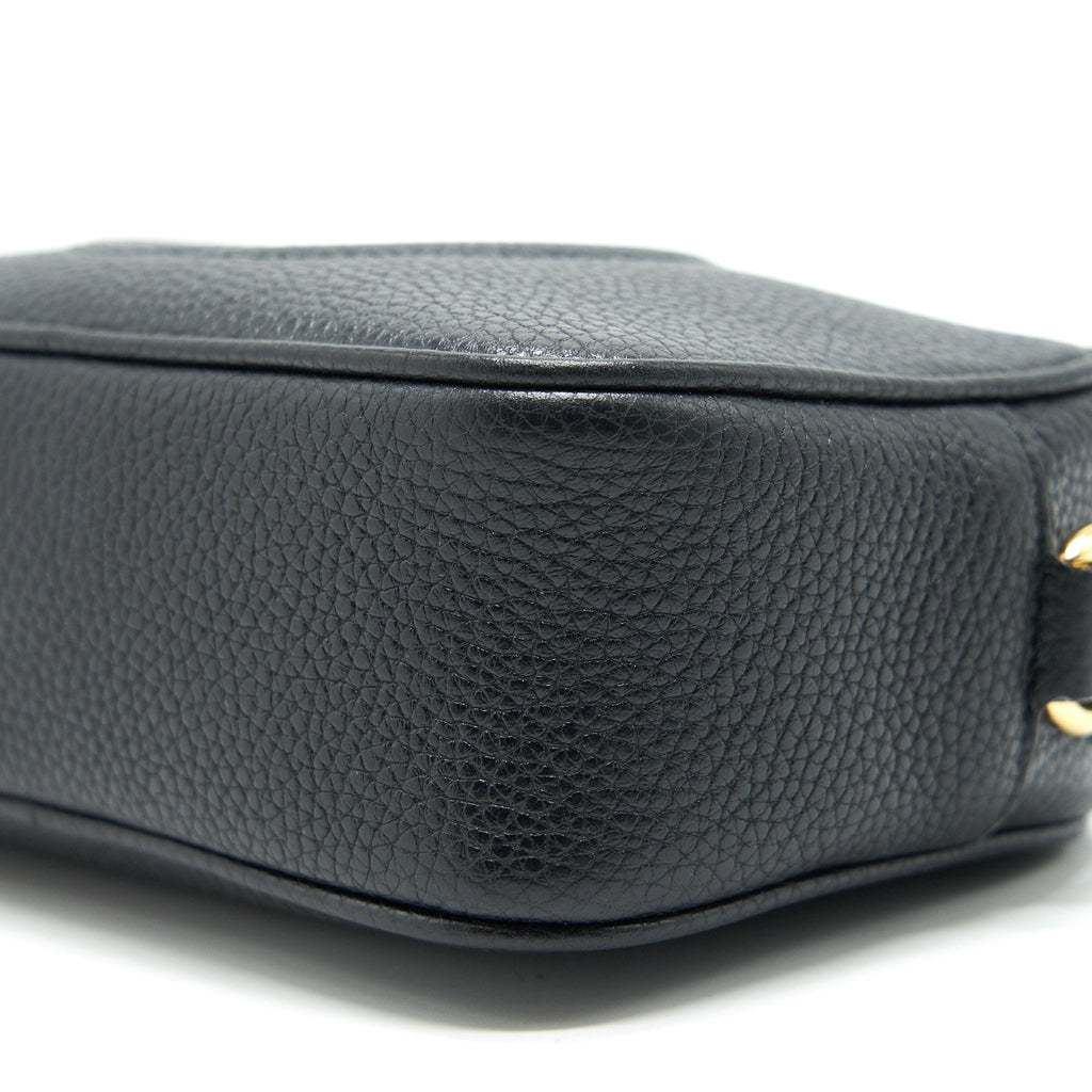 GUCCI SOHO DISCO LEATHER CROSSBODY CAMERA BAG BLACK