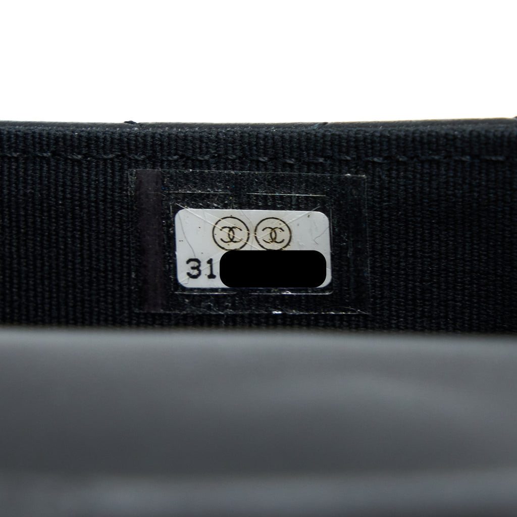 CHANEL MINI TOP HANDLE FLAP BAG LAMBSKIN BLACK LGHW