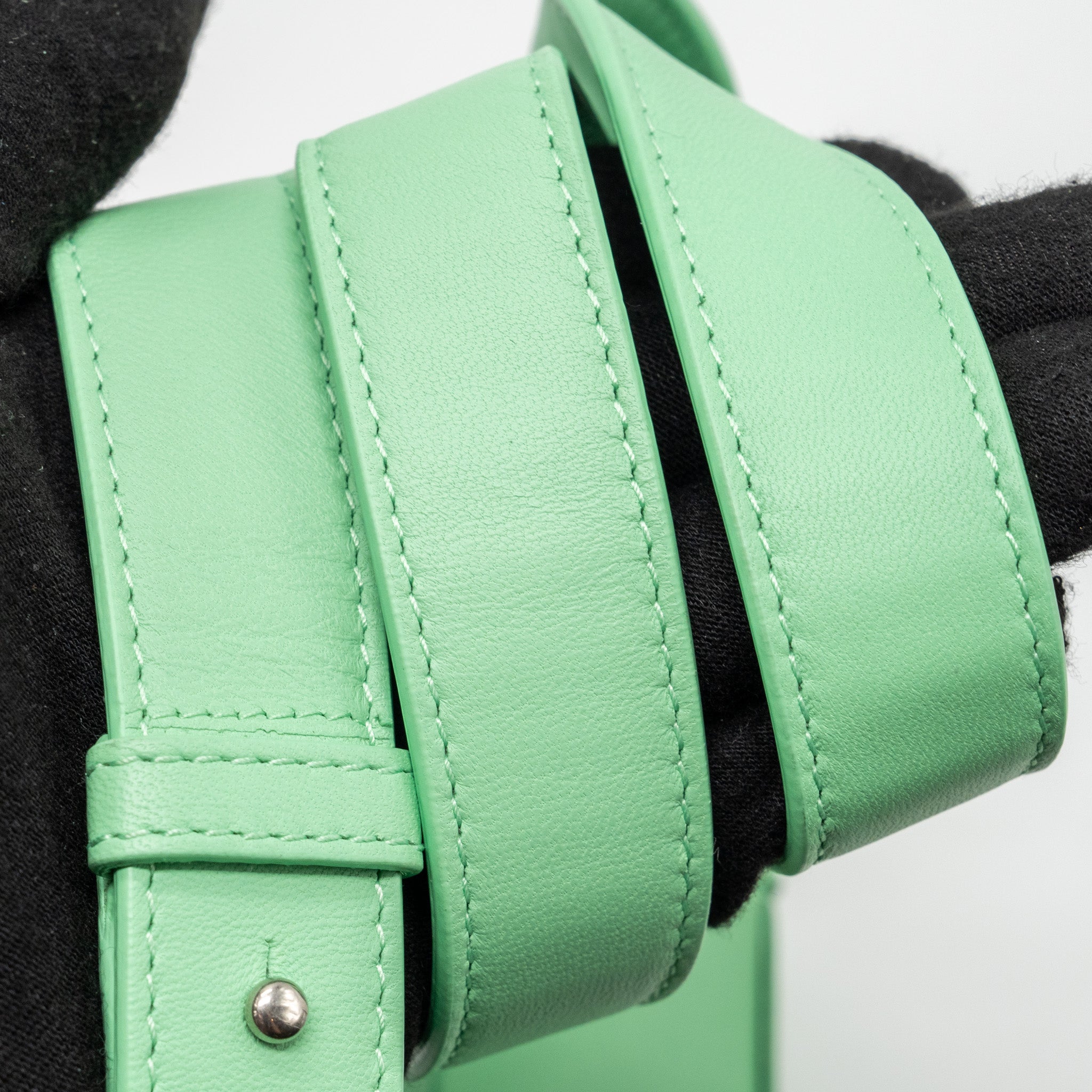 BOTTEGA VENETA CLASSIC CASSETTE BAG LAMBSKIN LIGHT GREEN SHW