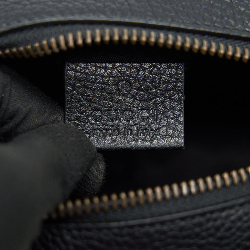GUCCI SOHO DISCO LEATHER CROSSBODY CAMERA BAG BLACK