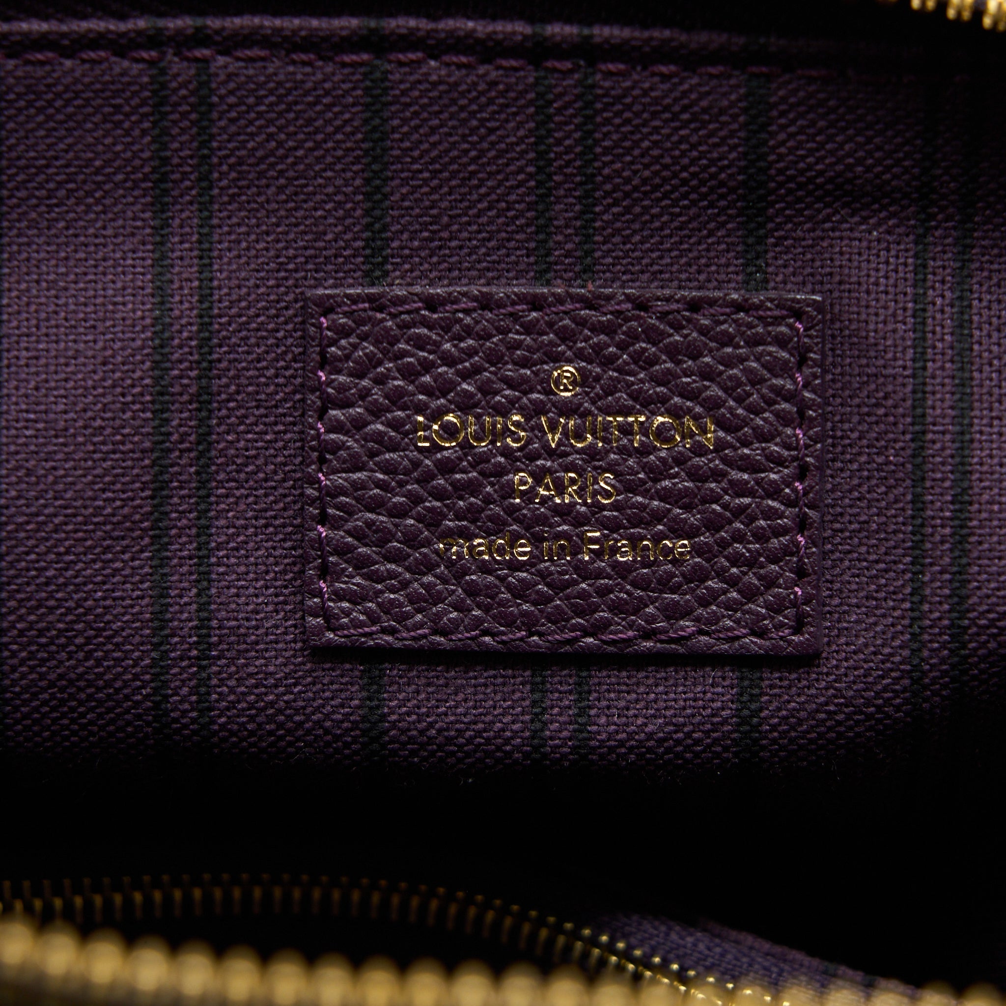 LOUIS VUITTON PETILLANCE TOTE BAG MONOGRAM EMPREINTE DARK PURPLE GHW