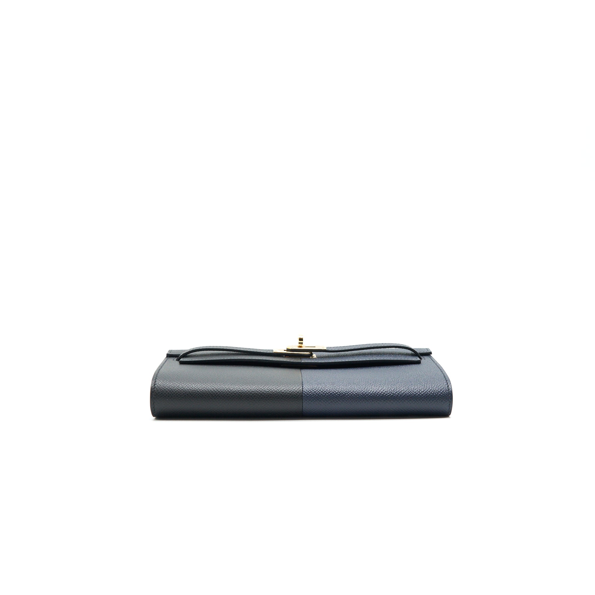 HERMES KELLY TO GO EPSOM BLEU INDIGO/ NOIR/ BLEU FRIDA GHW