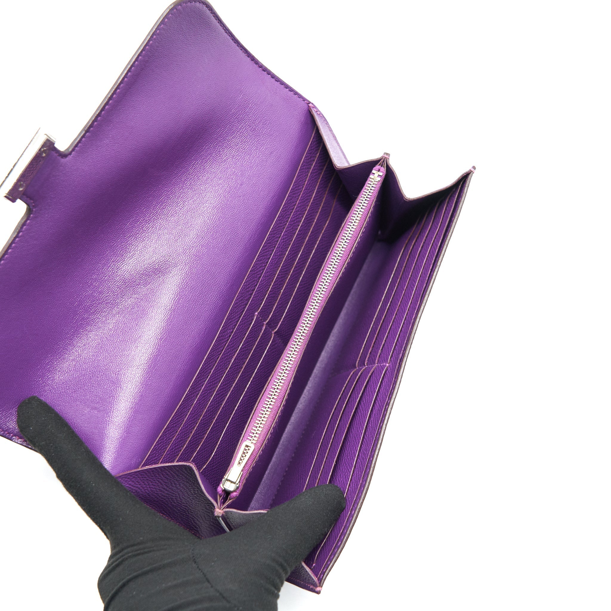 HERMES CONSTANCE WALLET EPSOM PURPLE SHW