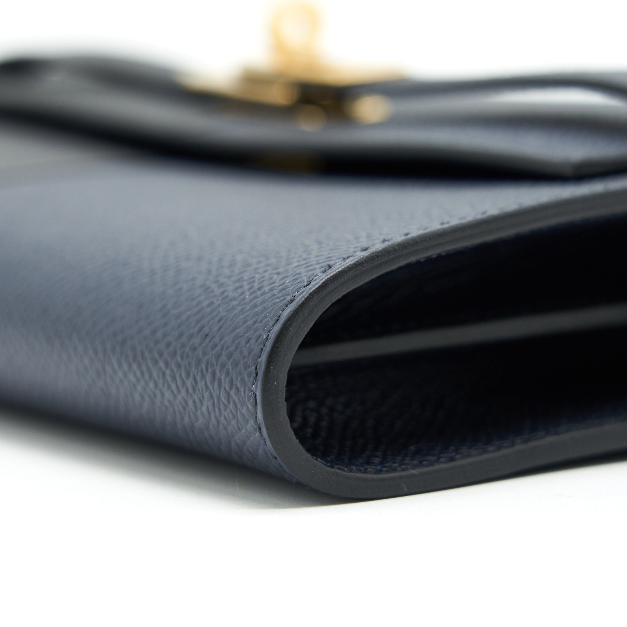 HERMES KELLY TO GO EPSOM BLEU INDIGO/ NOIR/ BLEU FRIDA GHW