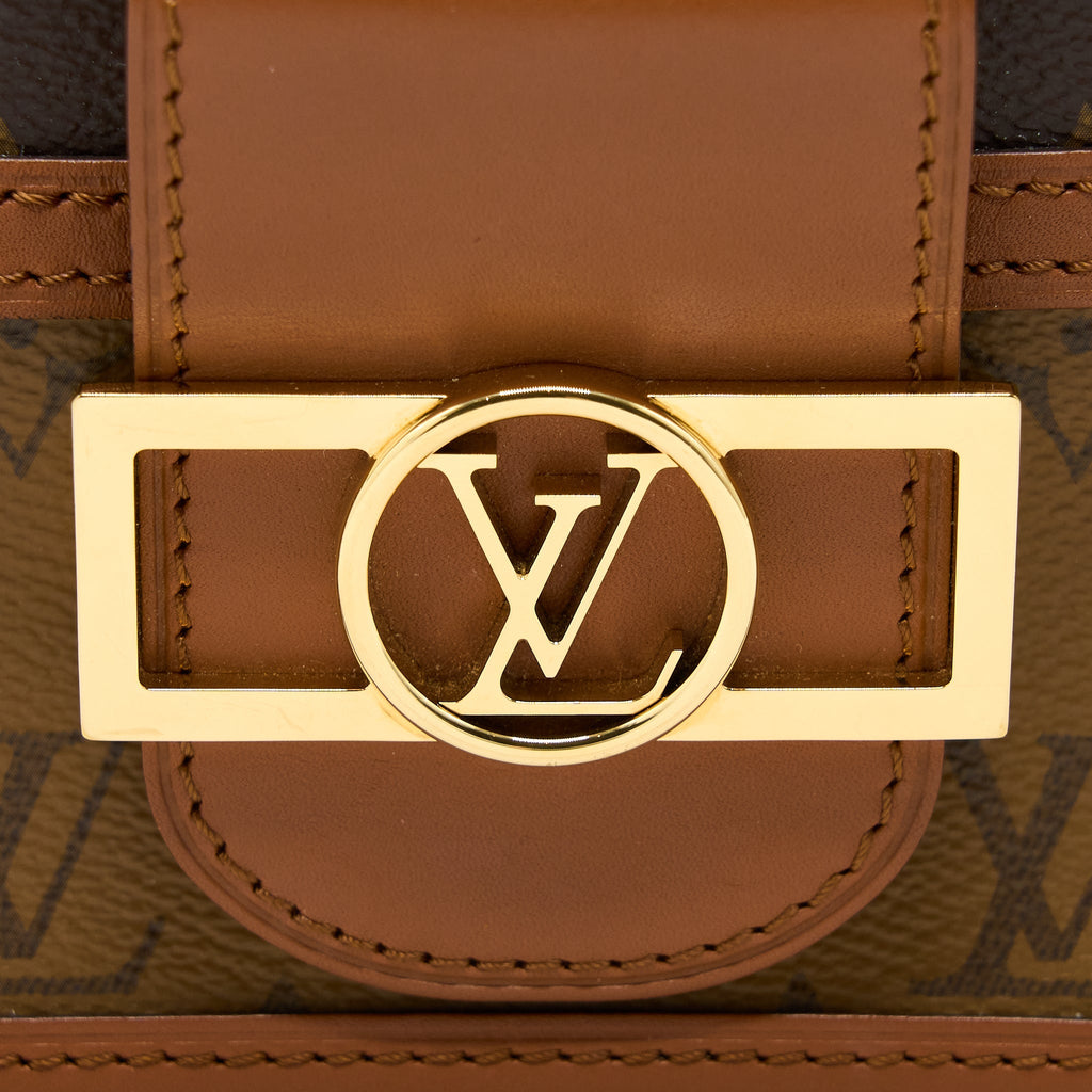 LOUIS VUITTON MINI DAUPHINE MONOGRAM REVERSE CANVAS GHW