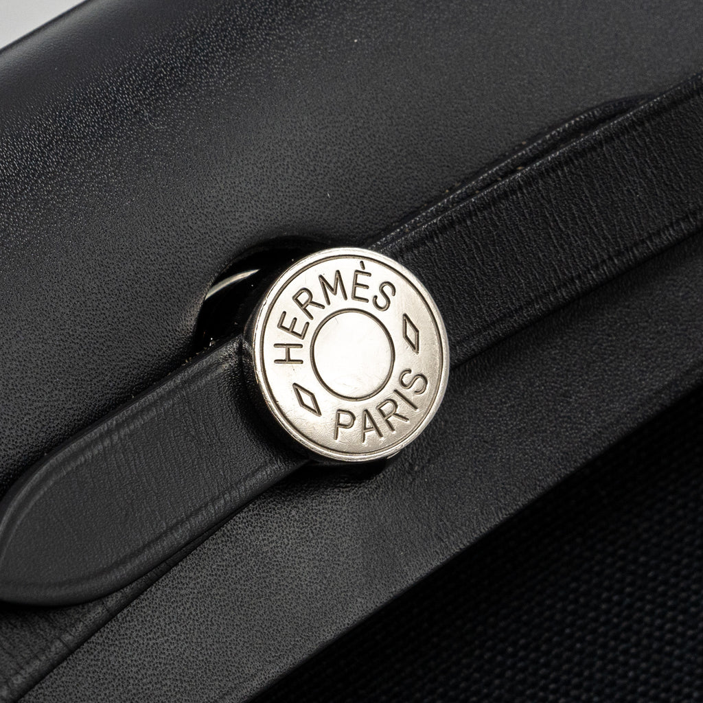 HERMES HERBAG 31 CANVAS/ HUNTER BLACK SHW