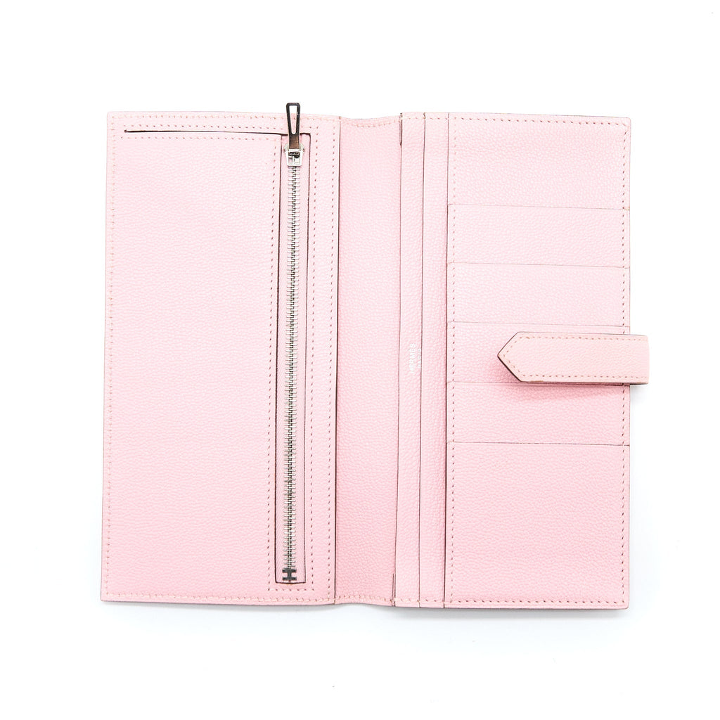HERMES BEARN LONG WALLET CHEVRE MYSORE 3Q ROSE SAKURA SHW