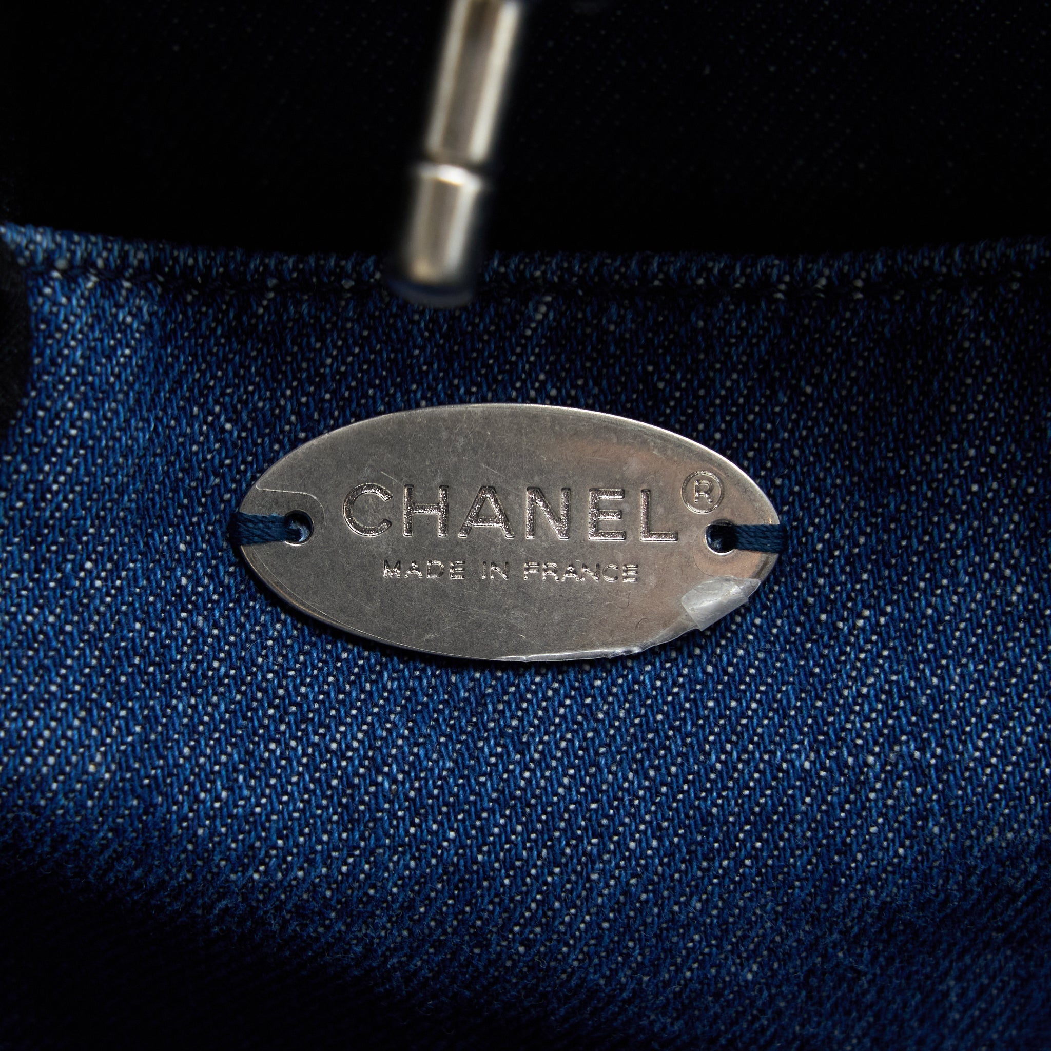 CHANEL COCO BEACH DENIM TOTE BAG SHW (MICROCHIP)