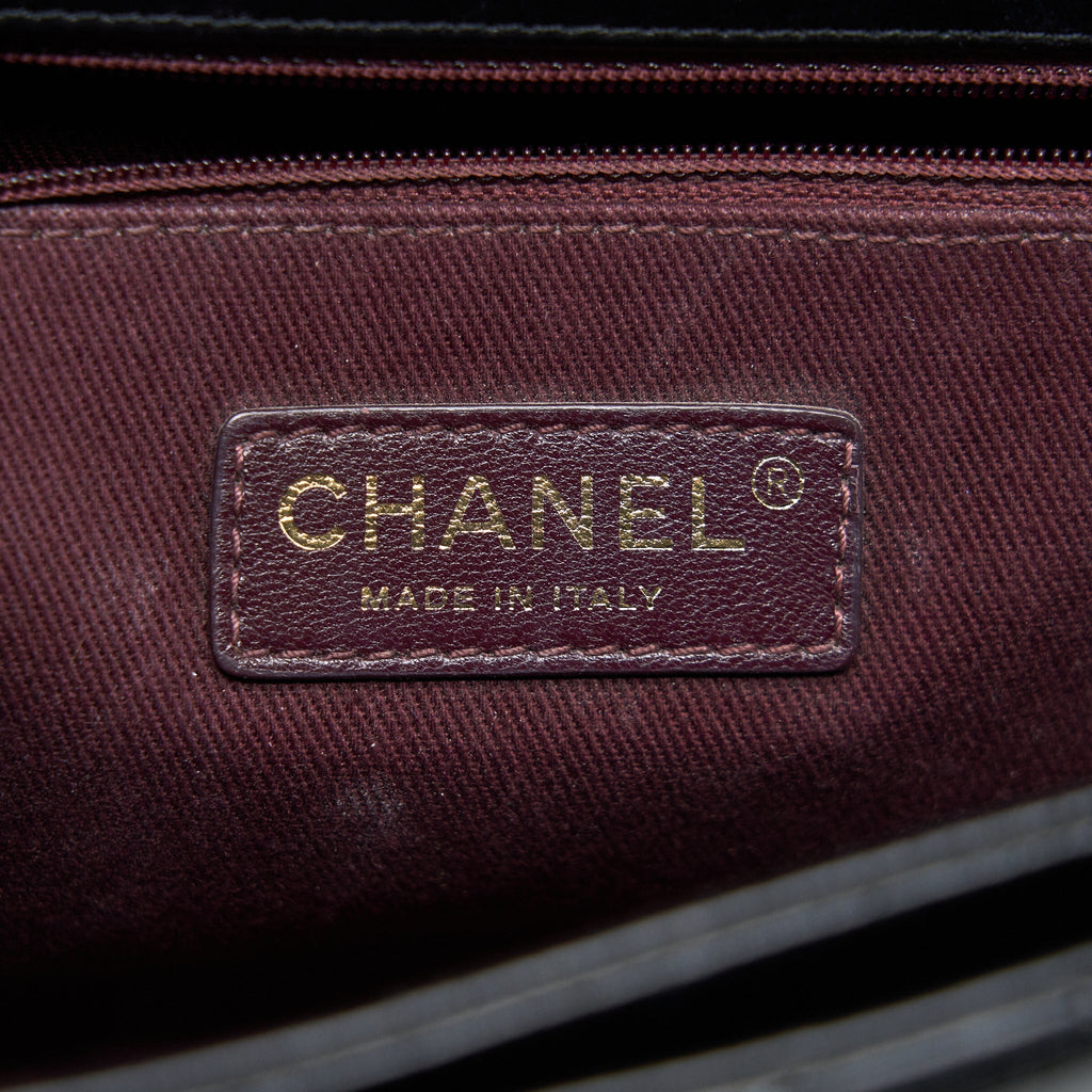 CHANEL PERFECT EDGE FLAP BAG WITH CALFSKIN RUTHENIUM GHW