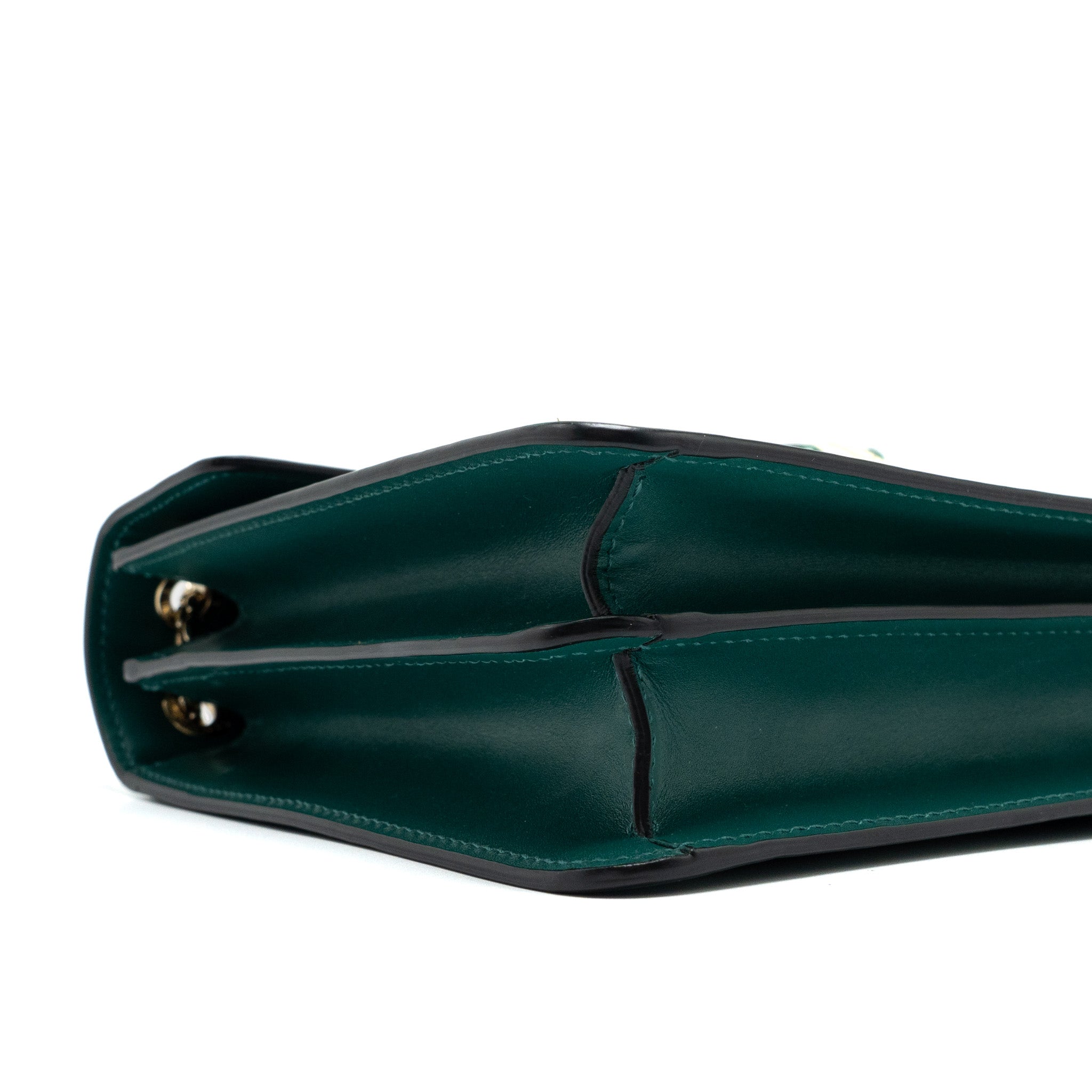 BVLGARI SERPENTI FOREVER SHOULDER BAG CALFSKIN GREEN LGHW