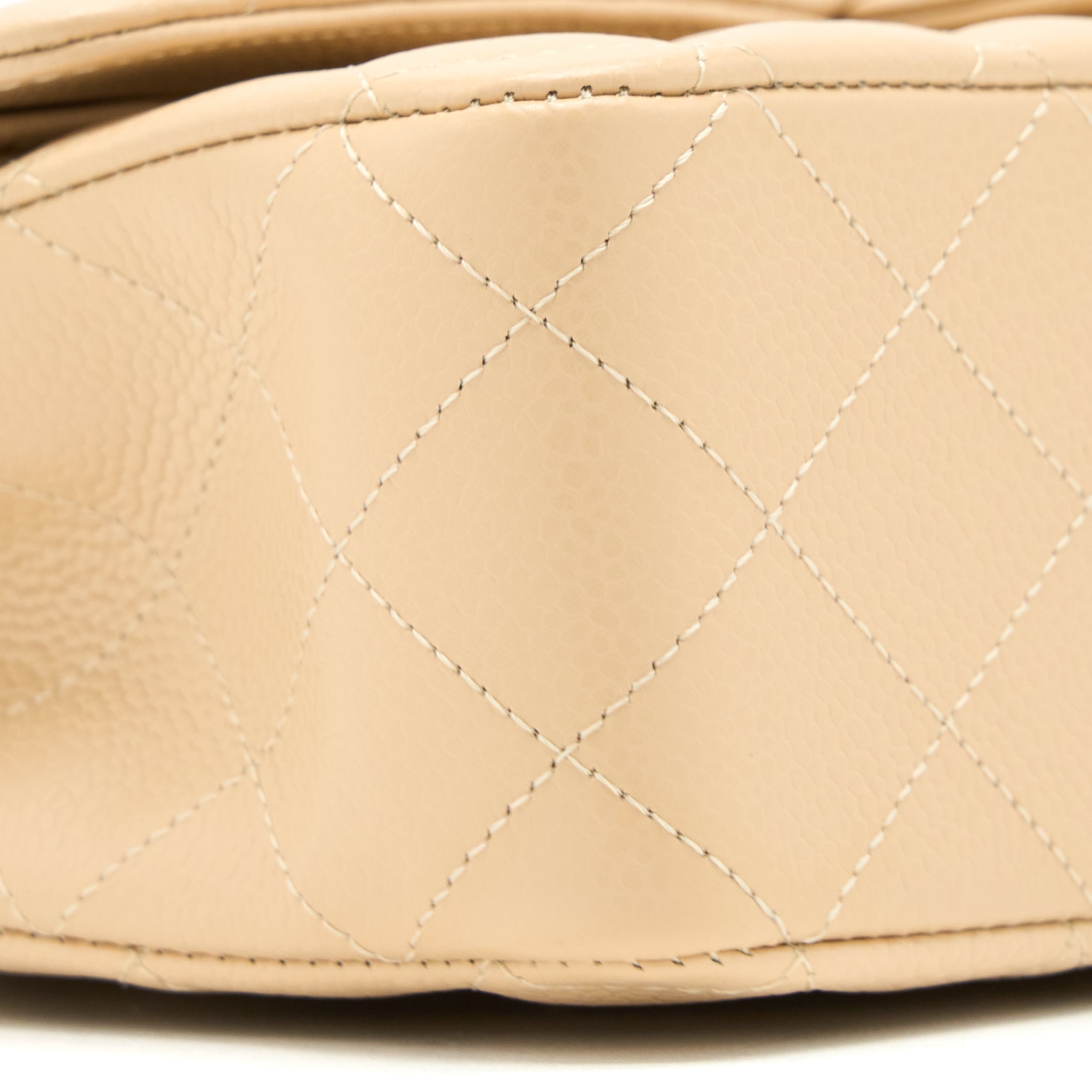 CHANEL MEDIUM CLASSIC DOUBLE FLAP BAG CAVIAR BEIGE GHW
