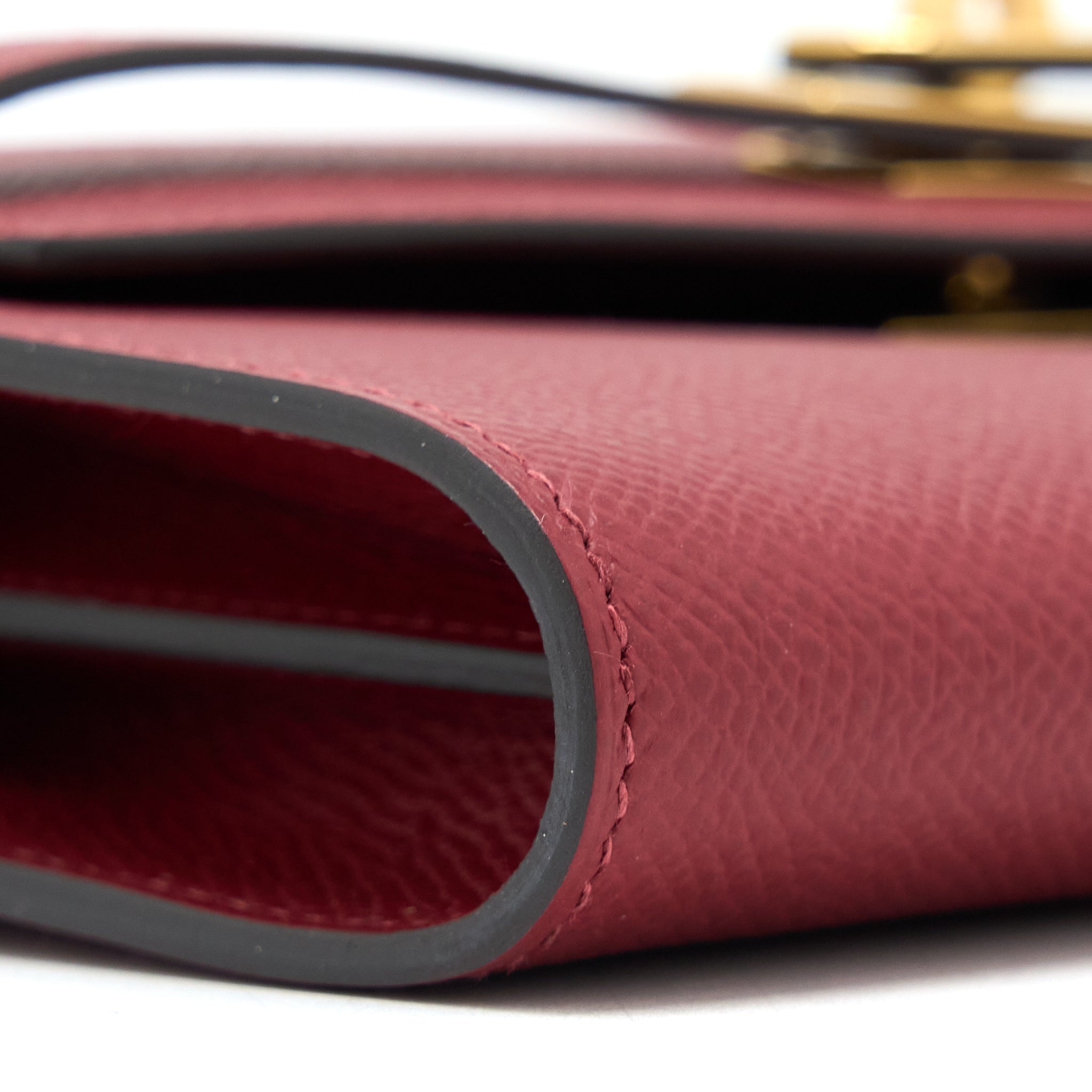 HERMES KELLY TO GO EPSOM K1 ROUGE GRENAT GHW