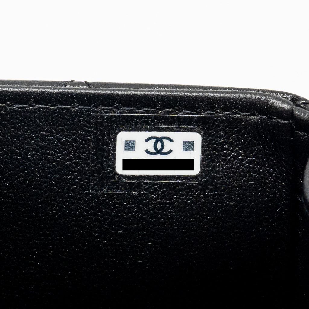CHANEL 25S MINI FLAP BAG LAMBSKIN BLACK GHW(MICROCHIP)