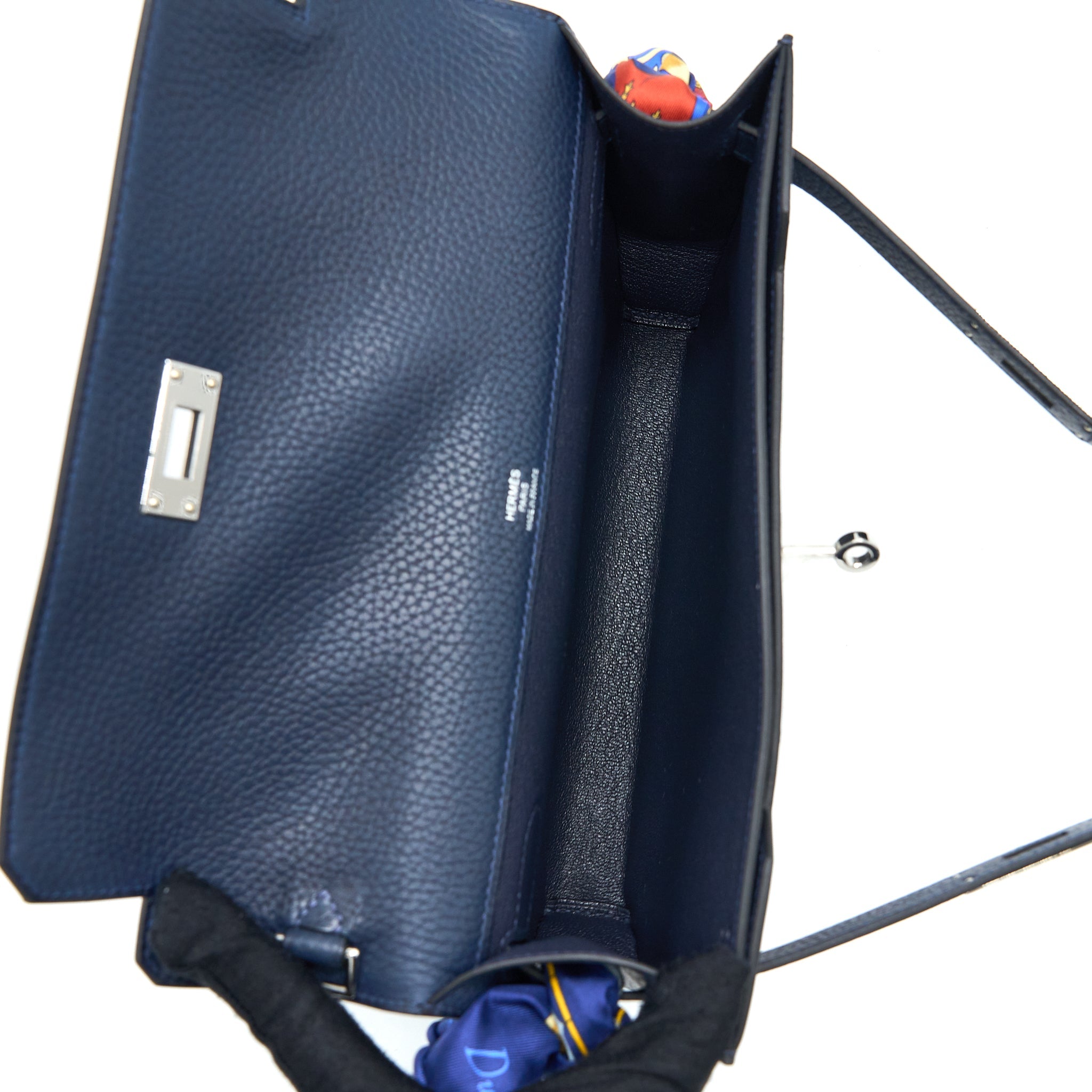 HERMES KELLY DEPECHES 25 TOGO BLUE NUIT SHW