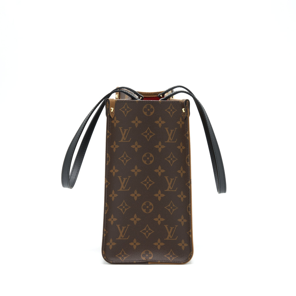 LOUIS VUITTON ON THE GO MM MONOGRAM REVERSE CANVAS GHW