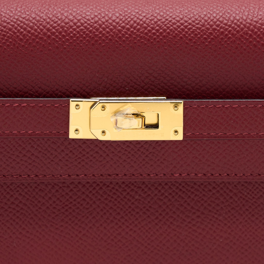 HERMES KELLY TO GO EPSOM K1 ROUGE GRENAT GHW