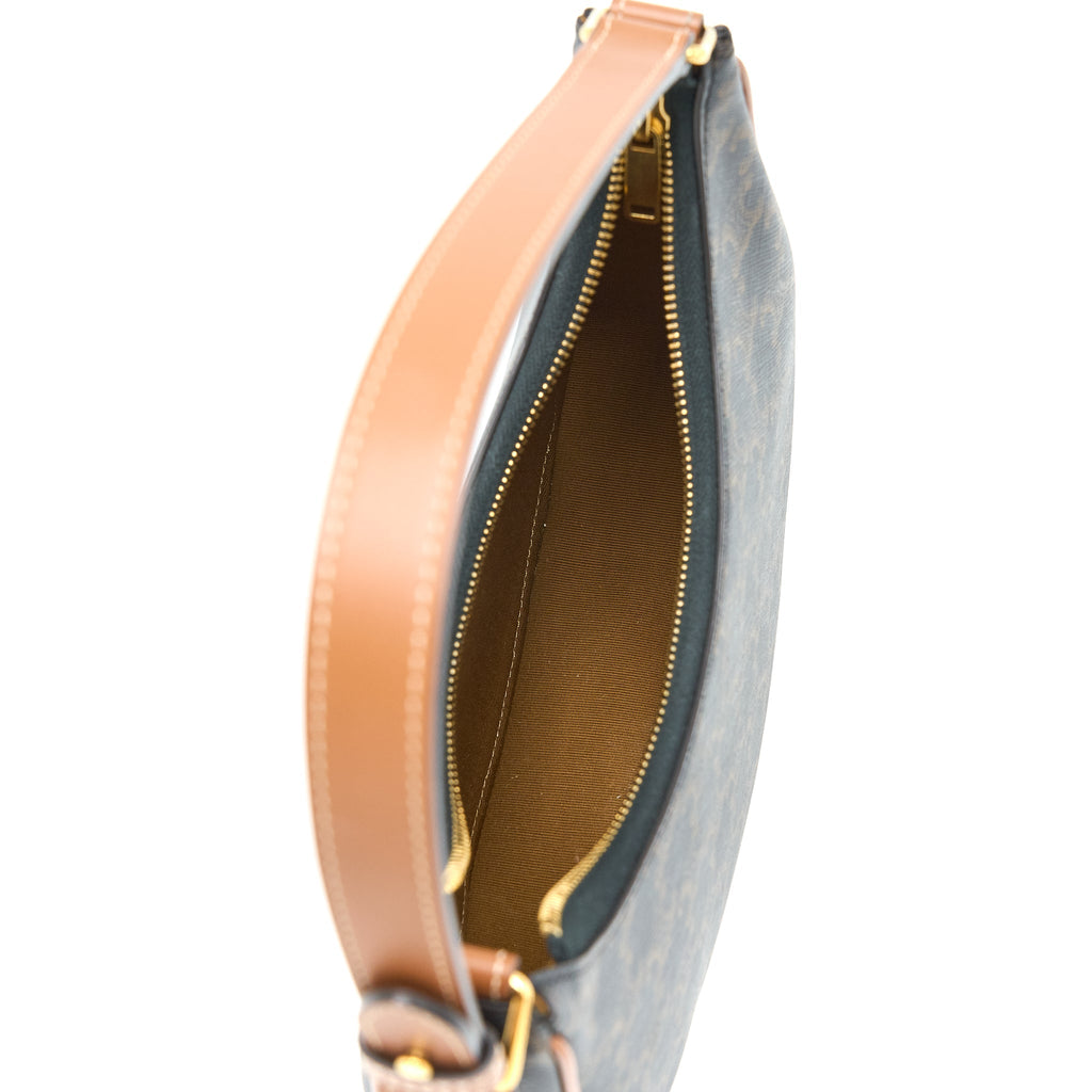 CELINE AVA BAG IN TRIOMPHE CANVAS/CALFSKIN TAN GHW