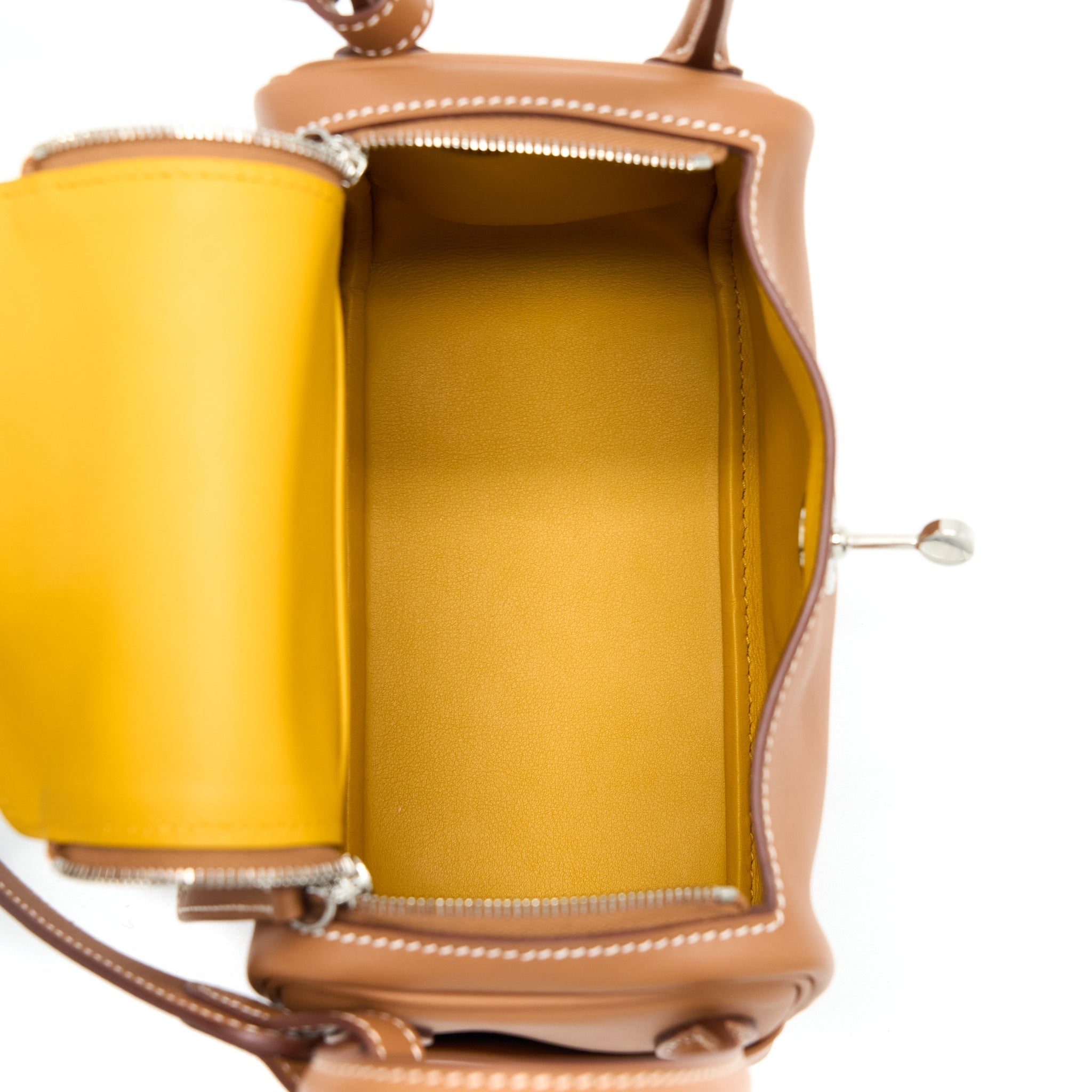 HERMES MINI LINDY SWIFT GOLD/AMBER YELLOW SHW