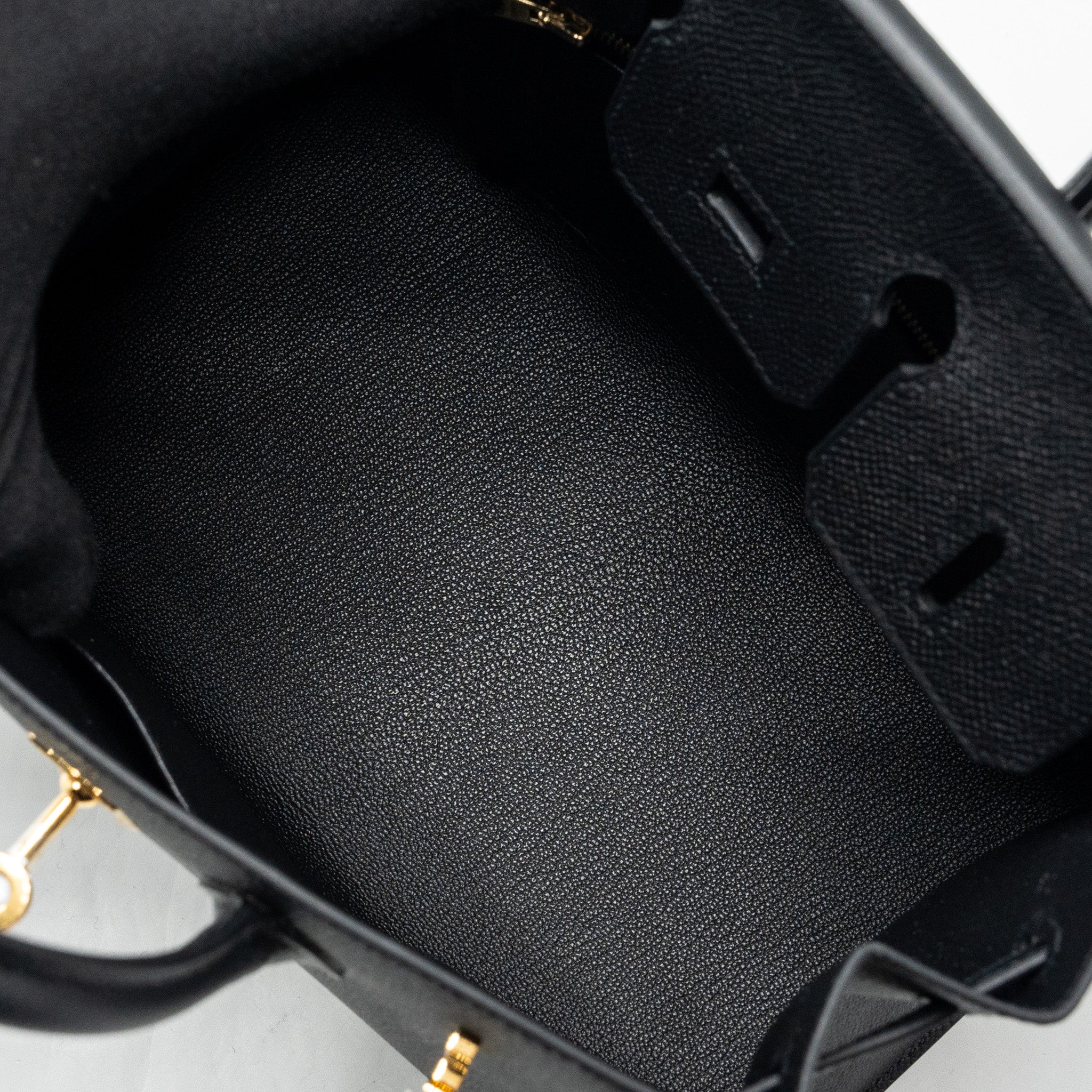 HERMES BIRKIN 25 SELLIER EPSOM BLACK GHW