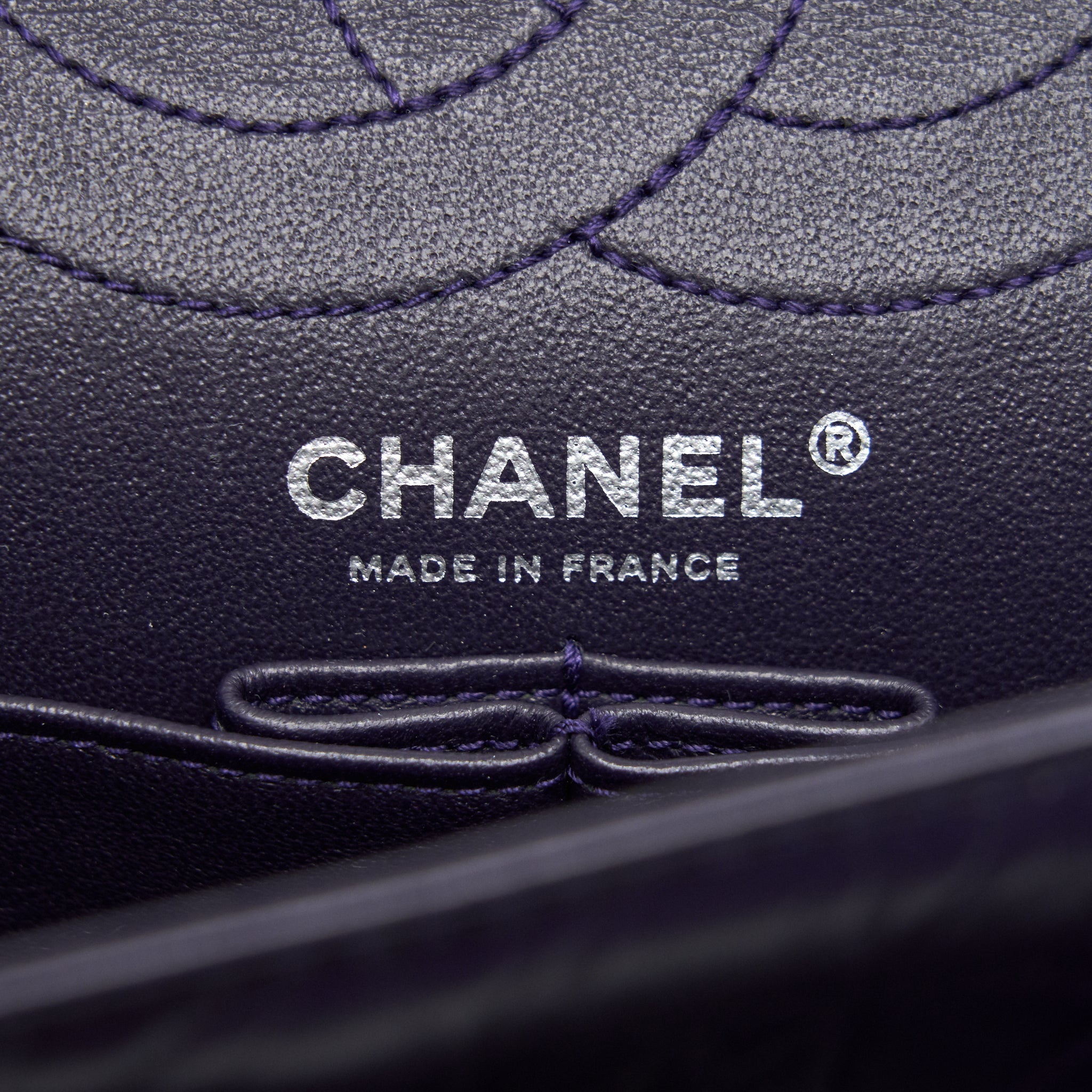 CHANEL REISSUE 226 IN DARK PURPLE WITH SILVER RUTHENIUM HARDWARE