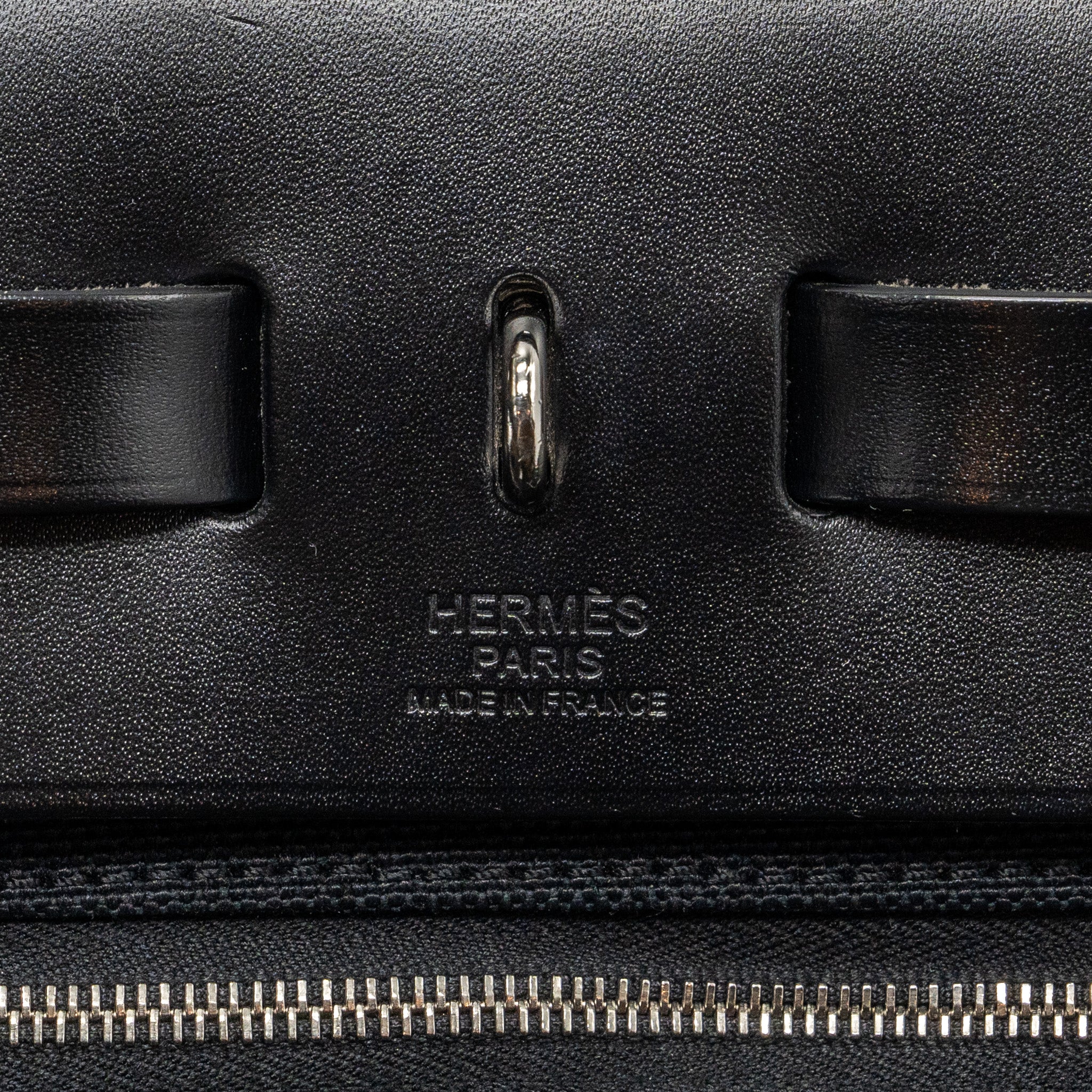HERMES HERBAG 31 CANVAS/ HUNTER BLACK SHW