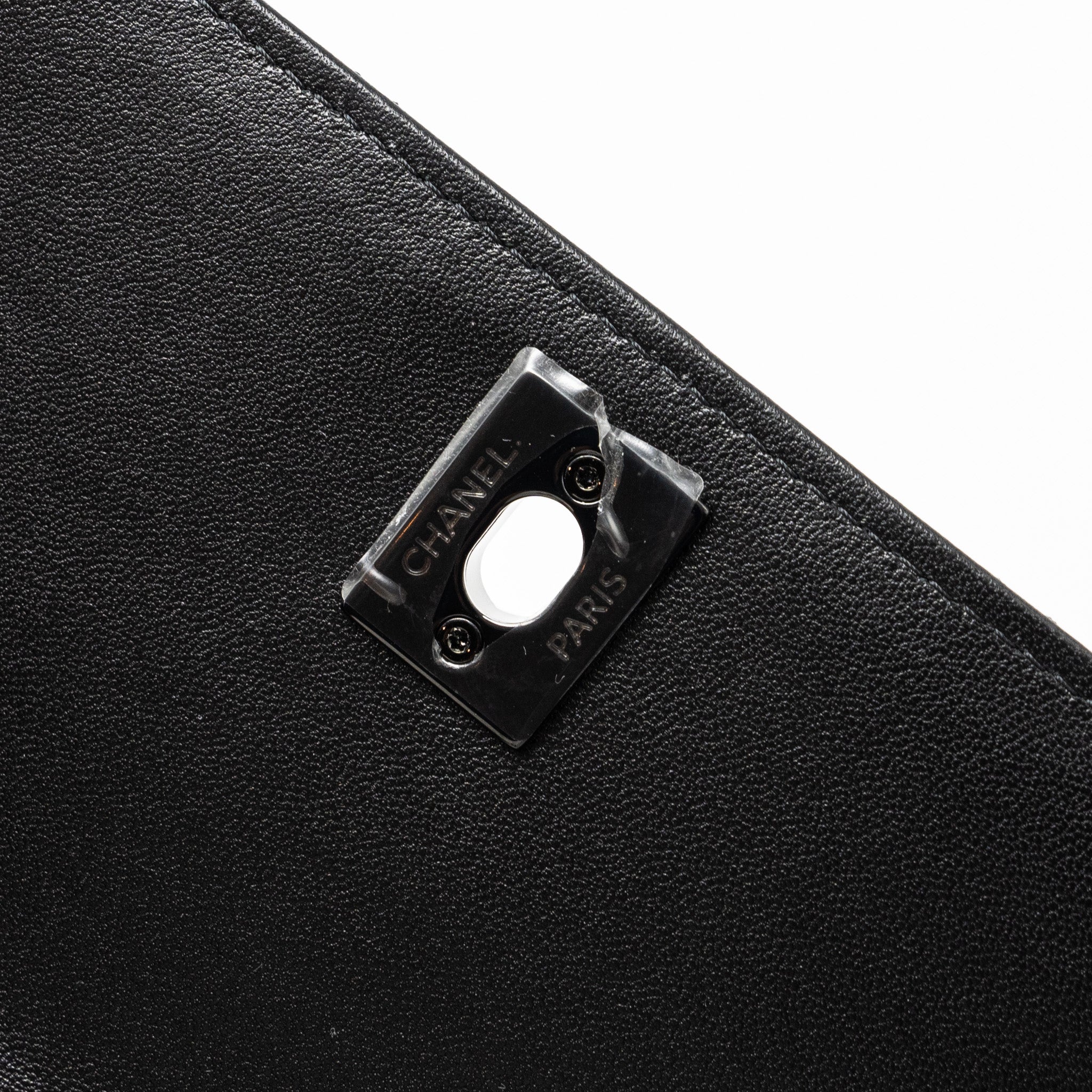 CHANEL TRENDY CC WALLET ON CHAIN LAMBSKIN BLACK WITH BLACK HARDWARE (MICROCHIP)