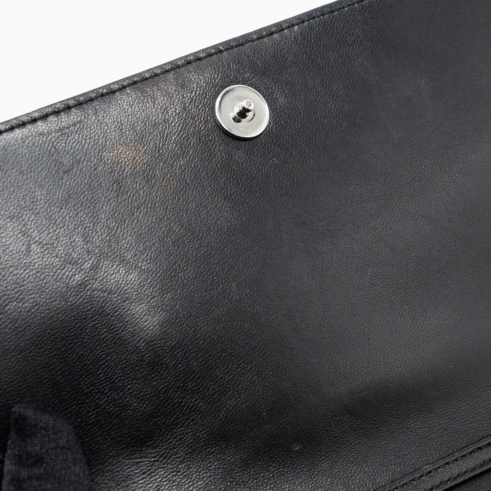 DIOR DIORAMA WALLET ON CHAIN LIMITED PRINT LAMBSKIN BLACK SHW