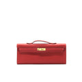 HERMES KELLY CUT BAG SWIFT LEATHER ROUGE TOMATE GHW