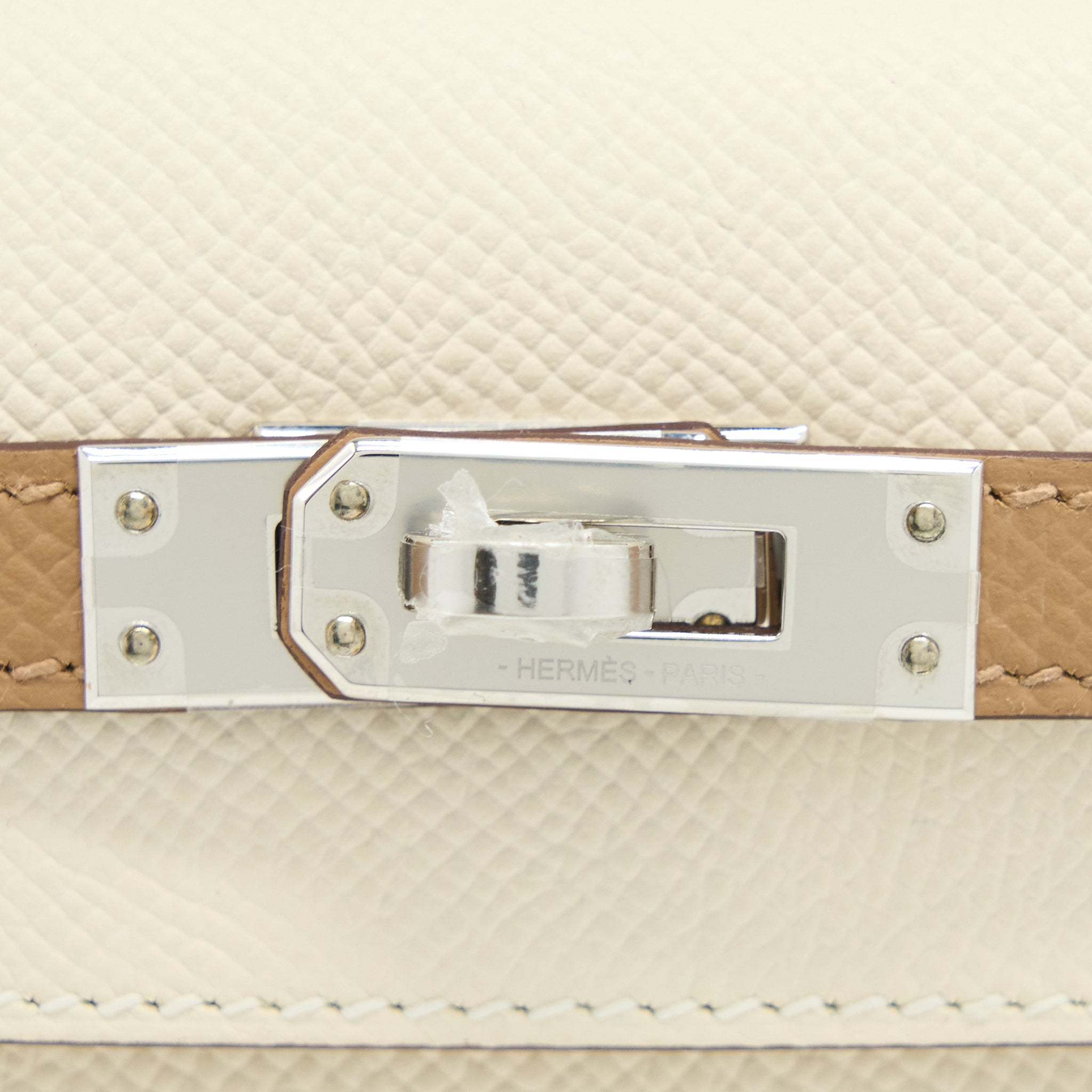 HERMES KELLY 25 SELLIER EPSOM NATA/CHAI/GRIS MEYER SHW