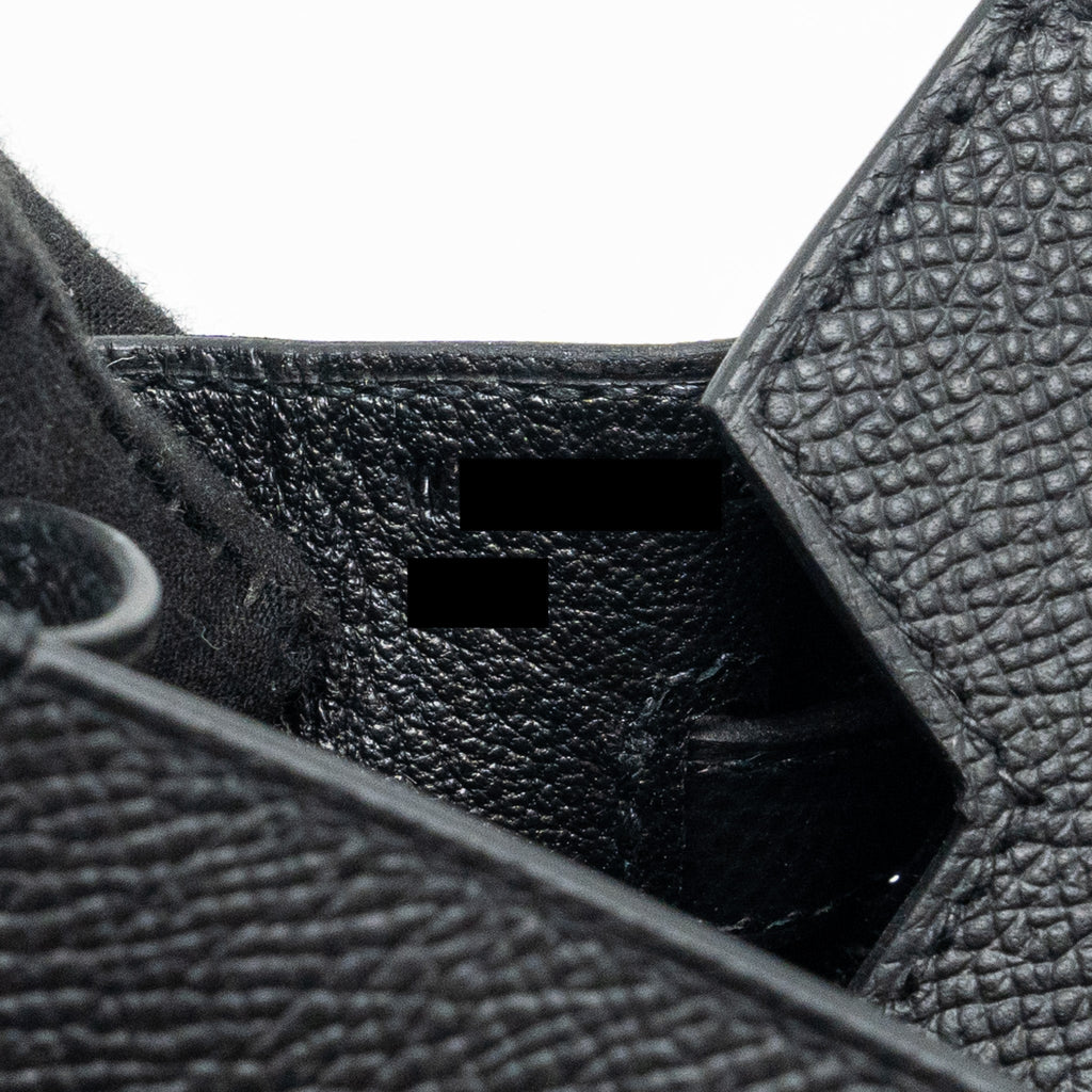 HERMES BIRKIN 25 SELLIER EPSOM BLACK GHW