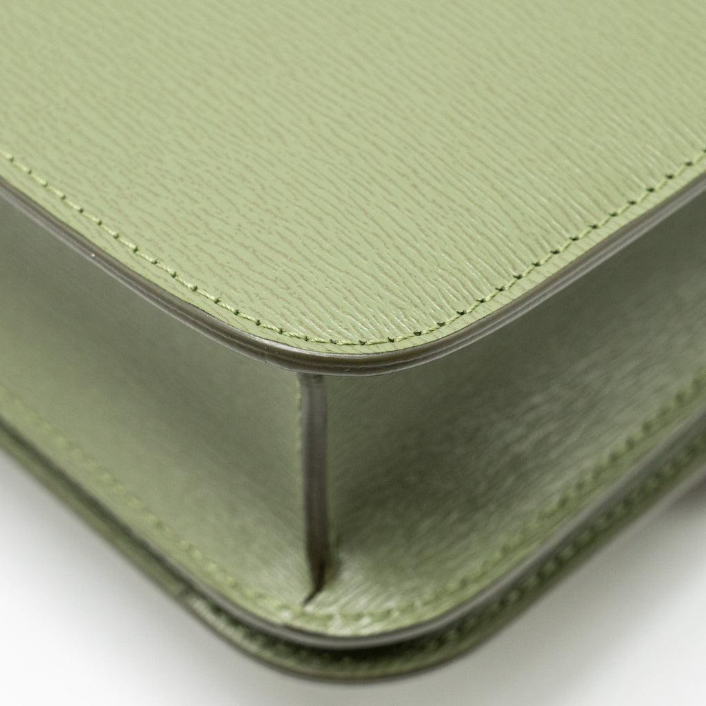 CELINE TEEN CLASSIC BOX BAG CALFSKIN GREEN GHW