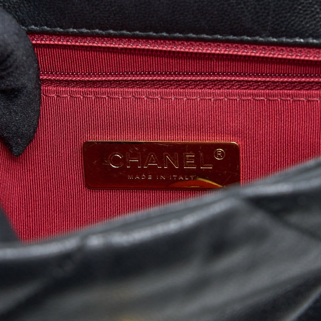 CHANEL SMALL 19 BAG GOATSKIN BLACK GHW