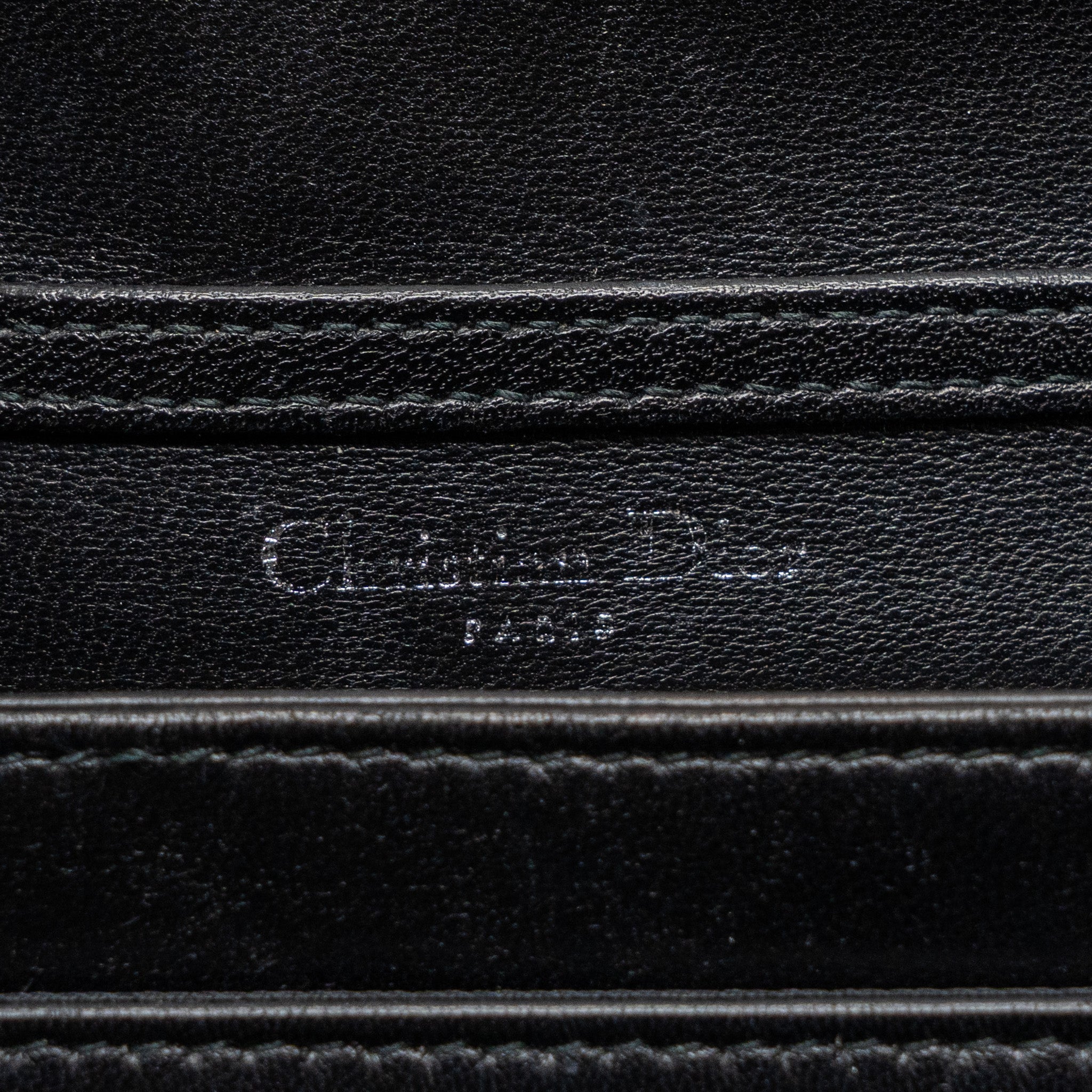 DIOR DIORAMA WALLET ON CHAIN LIMITED PRINT LAMBSKIN BLACK SHW