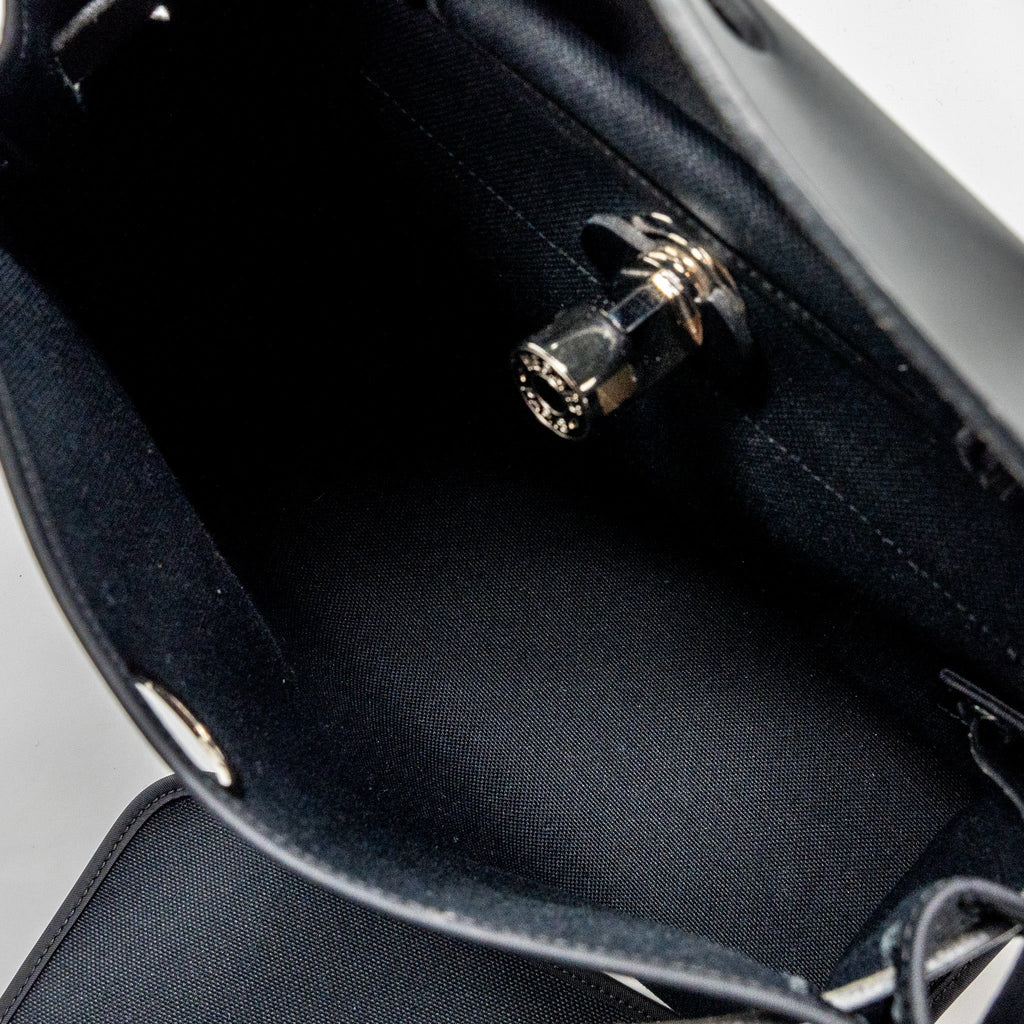 HERMES HERBAG 31 CANVAS/ HUNTER BLACK SHW