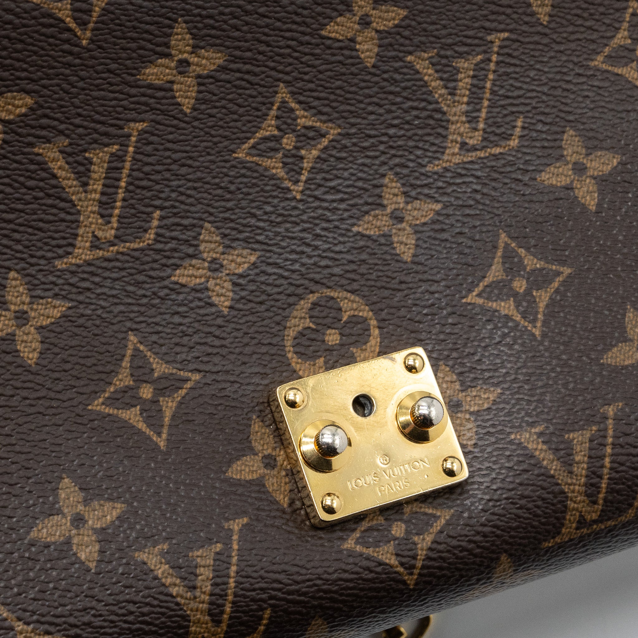 LOUIS VUITTON PALLAS CHAIN BAG MONOGRAM CANVAS / CALFSKIN RED GHW