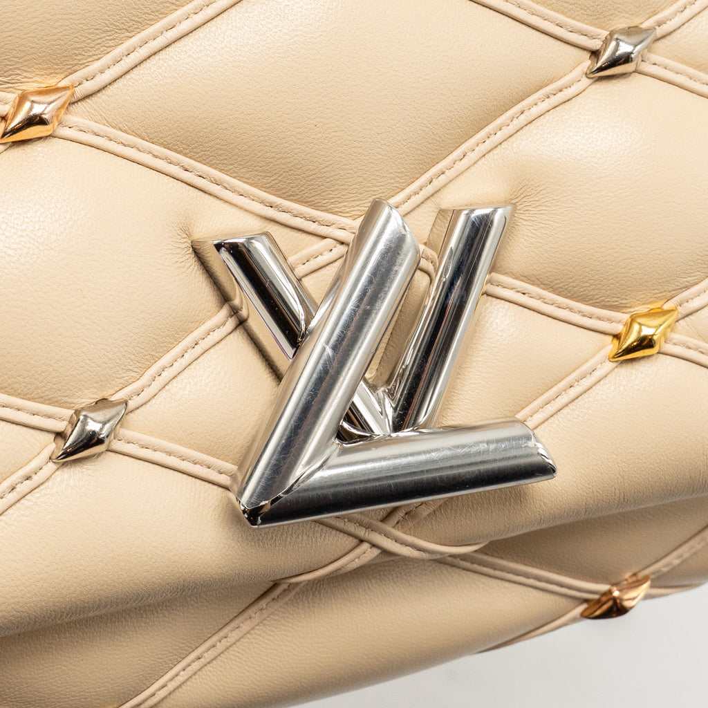 LOUIS VUITTON GO-14 MM LAMBSKIN BEIGE MULTICOLOUR HARDWARE