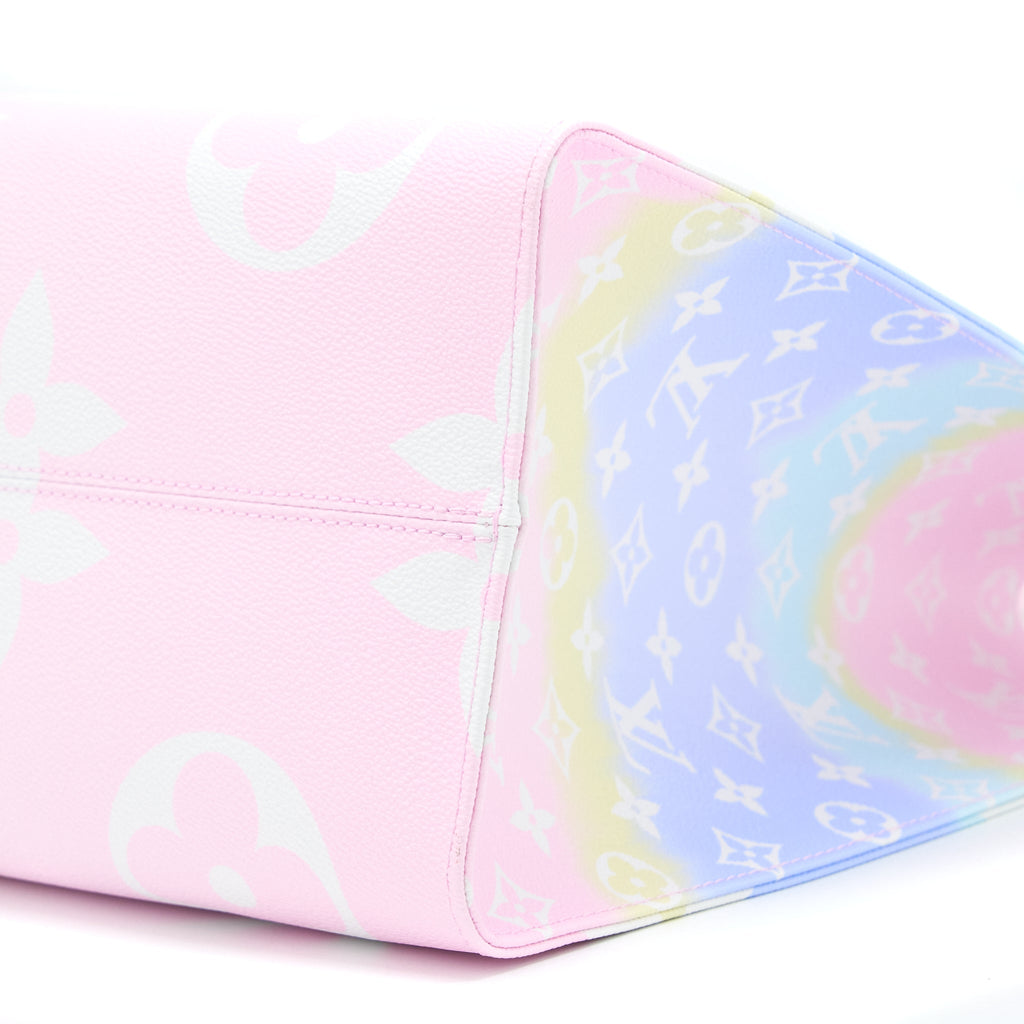 LOUIS VUITTON ESCALE ONTHEGO GM TOTE BAG PASTEL MONOGRAM CANVAS SHW