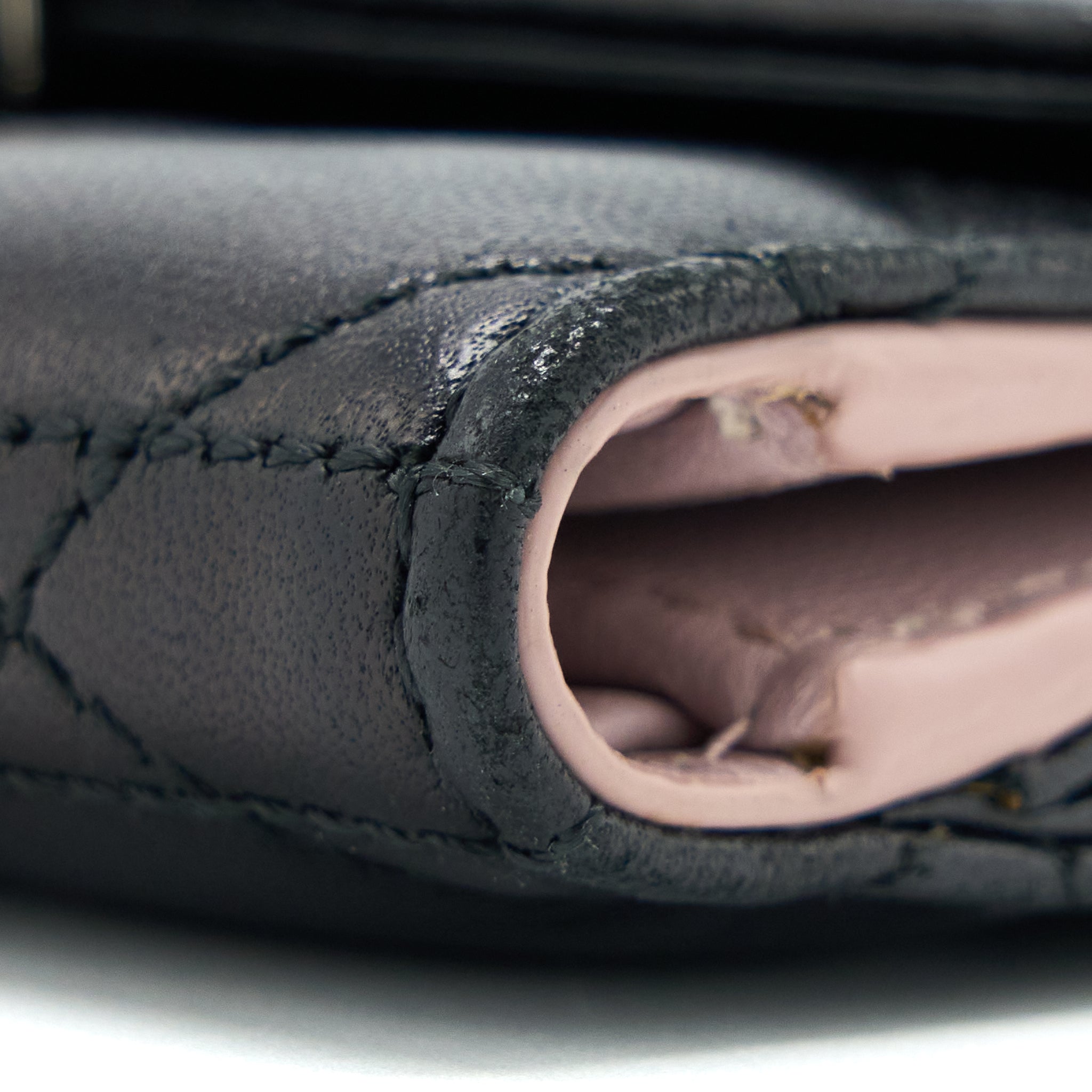 DIOR COMPACT WALLET LAMBSKIN BLACK/PINK SHW