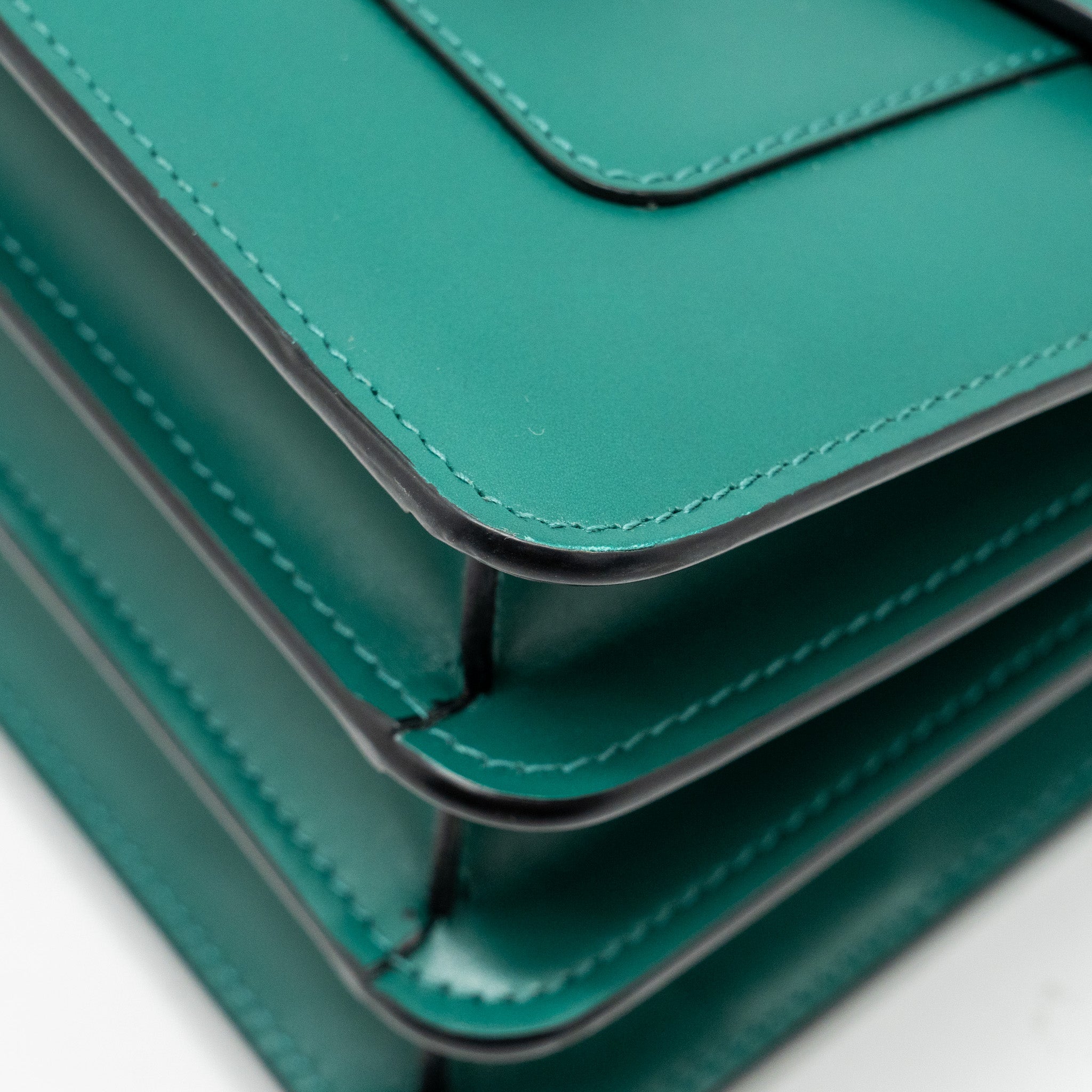 BVLGARI SERPENTI FOREVER TOP HANDLE CALFSKIN GREEN GHW