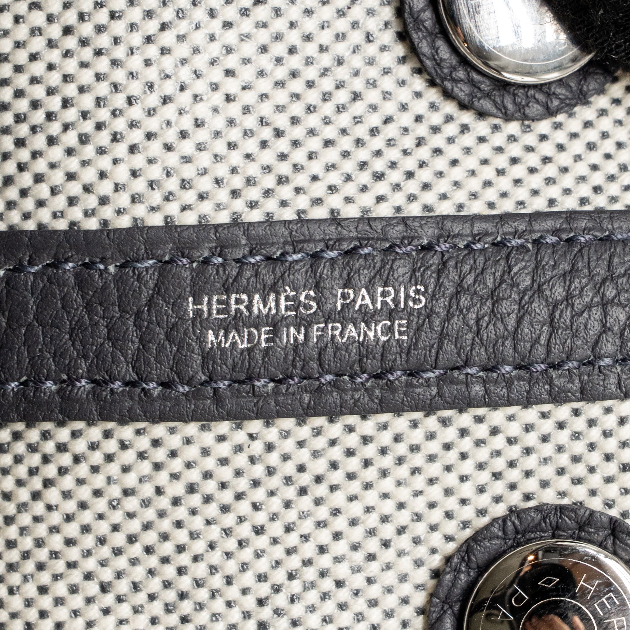 HERMES NEO GARDEN PARTY 23 CANVAS/NEGONDA ECRU/ARDOISE SHW