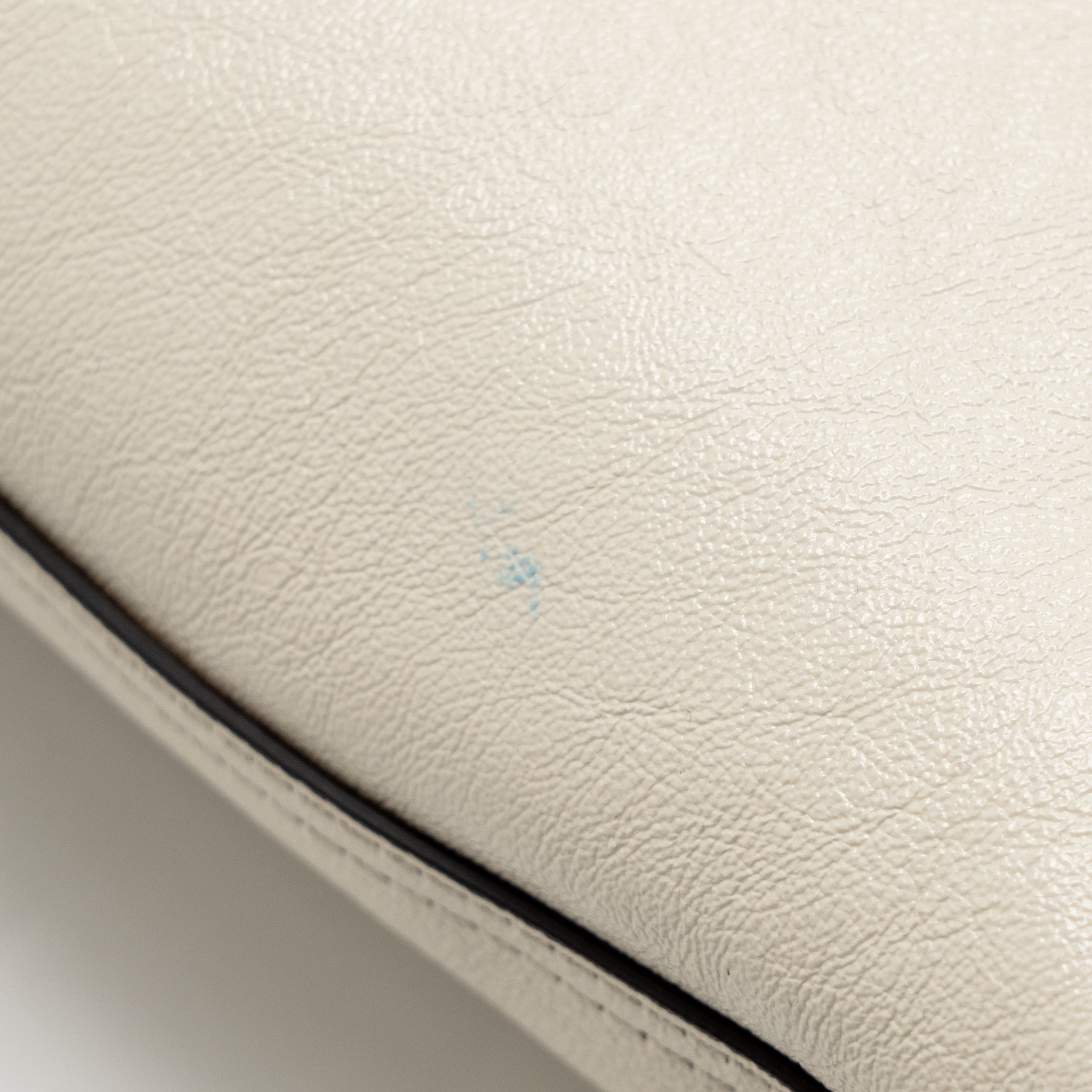 GUCCI RAJAH LARGE CHAIN TOTE BAG LEATHER WHITE GHW