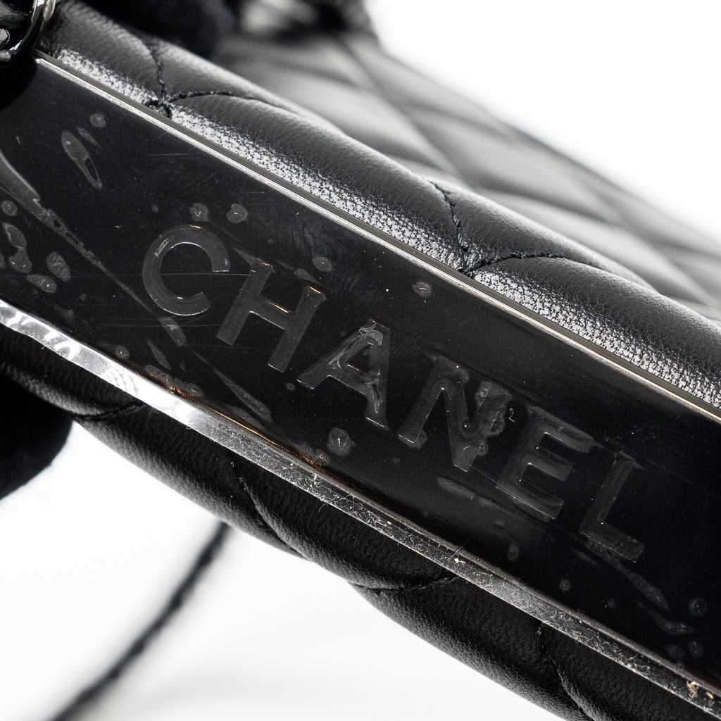 CHANEL TRENDY CC WALLET ON CHAIN LAMBSKIN BLACK WITH BLACK HARDWARE (MICROCHIP)
