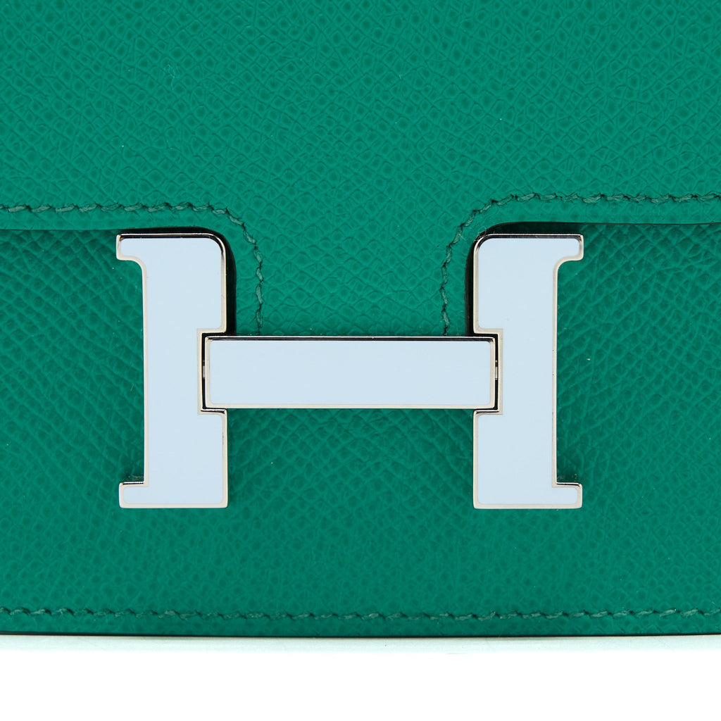 HERMES CONSTANCE SLIM EPSOM LAQUE VERT JADE/BLEU BRUME SHW